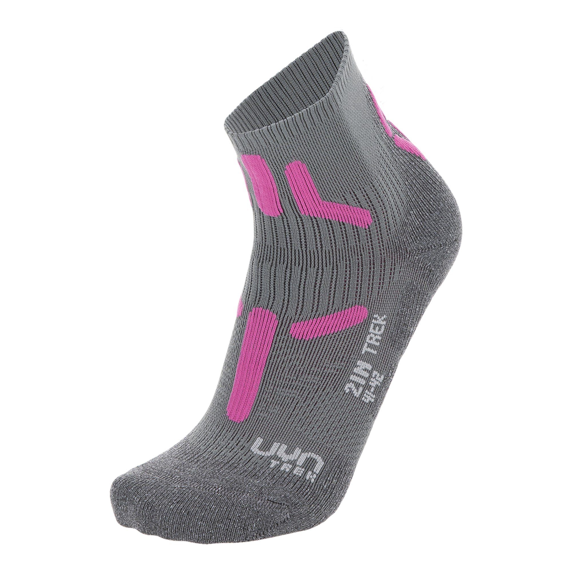 UYN Sportsocken Uyn W Trekking 2in Low Cut Socks Damen Mid Grey - Pink