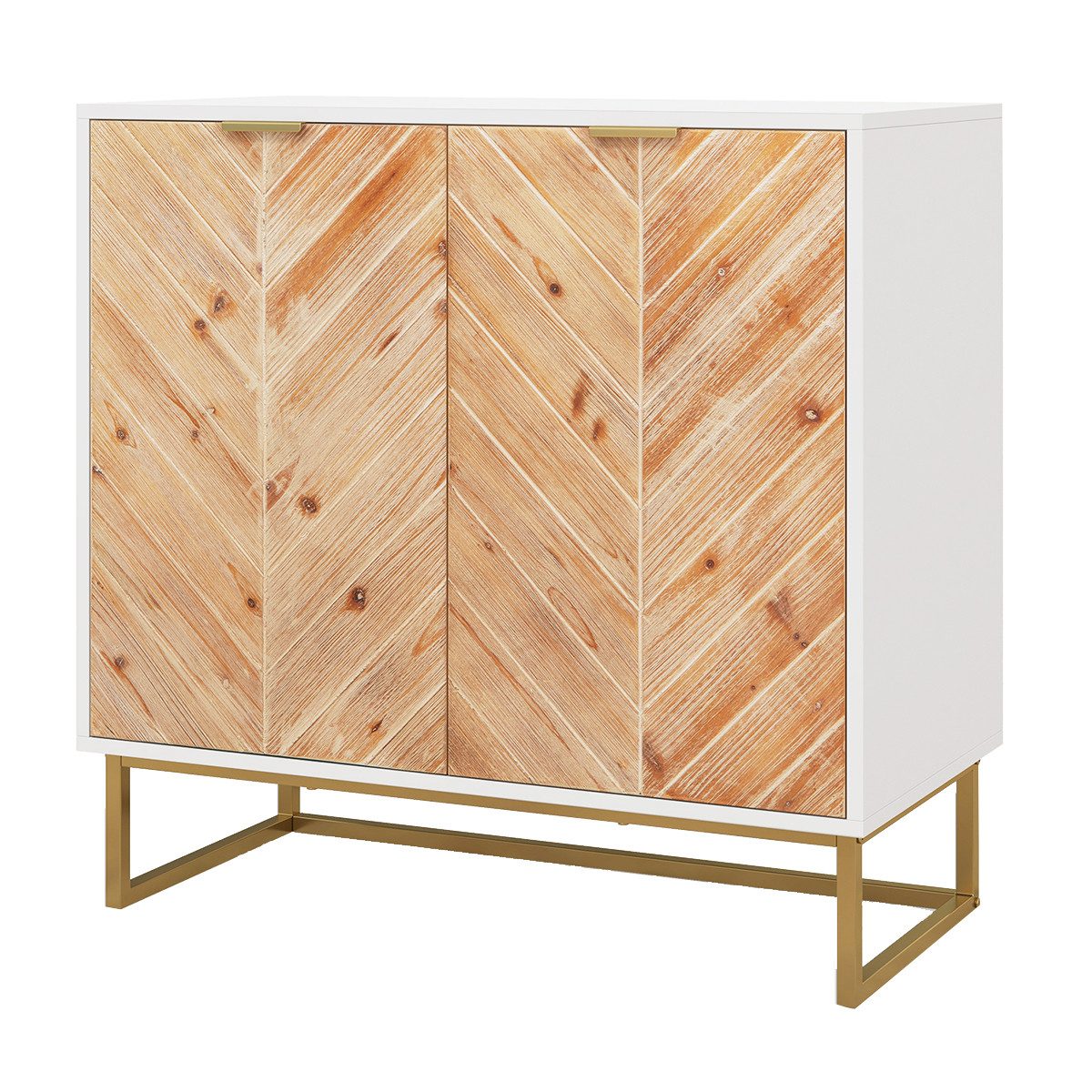 KOMFOTTEU Küchenbuffet Sideboard mit 2 Türen günstig online kaufen