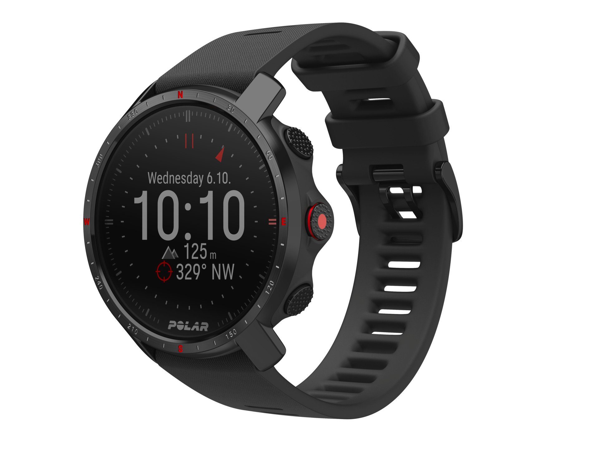 Polar GRIT X PRO TITAN Smartwatch (3,05 cm/1,2 Zoll, Proprietär), Titaneinfassung GPS Navigation 10 ATM