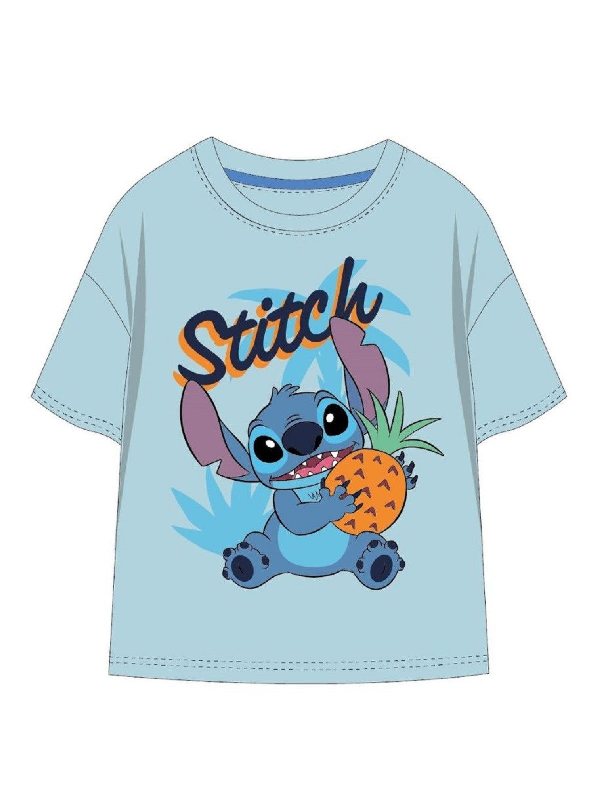 Lilo & Stitch T-Shirt Kinder Shirt Kurzarmshirt Freizeitshirt Mehrfarbig (1-tlg)