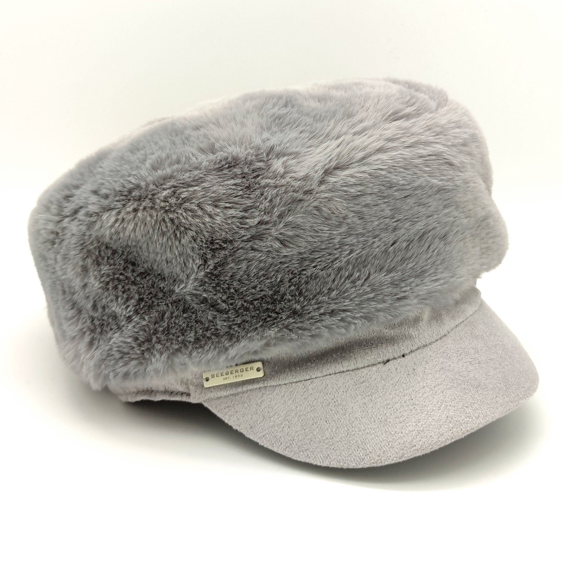 Seeberger Sonnenhut Funfur Schildmütze light grey