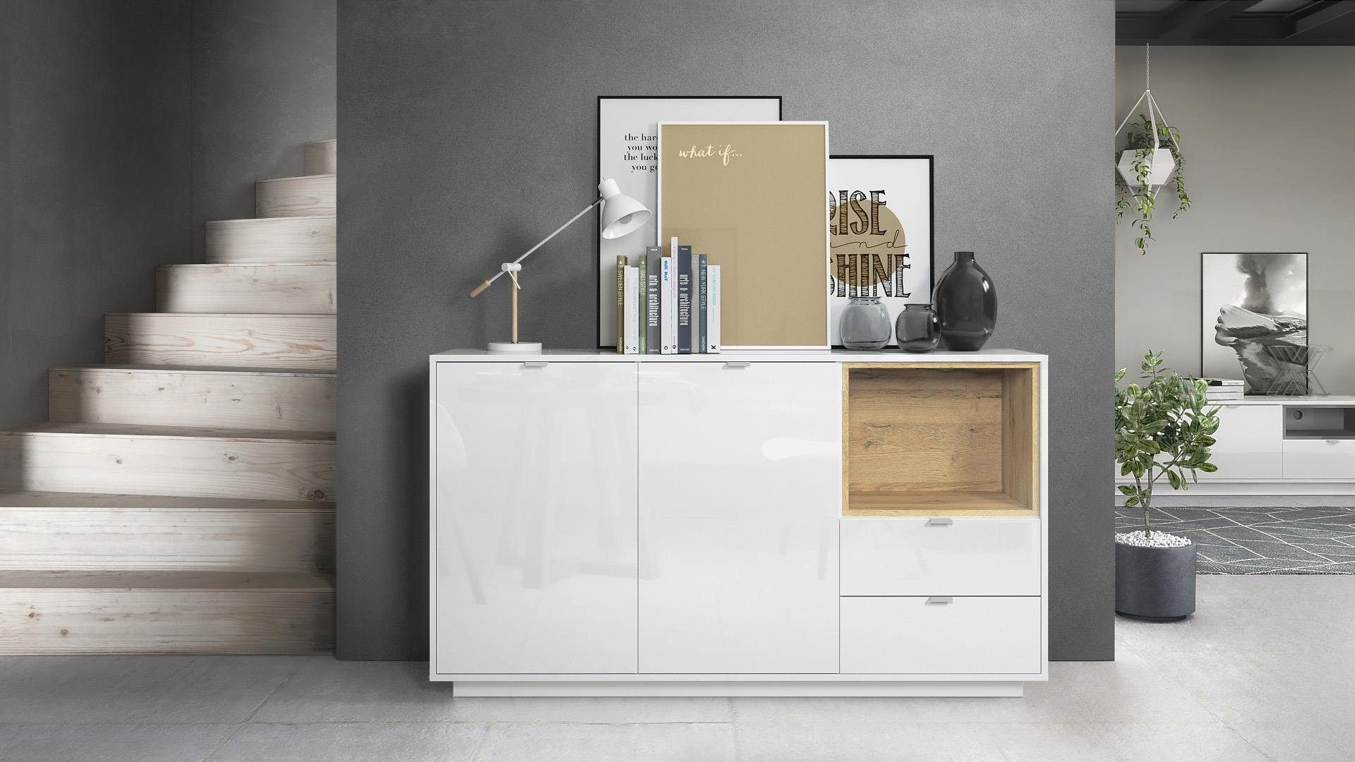 Vladon Sideboard Metro (Kommode, mit 2 günstig online kaufen