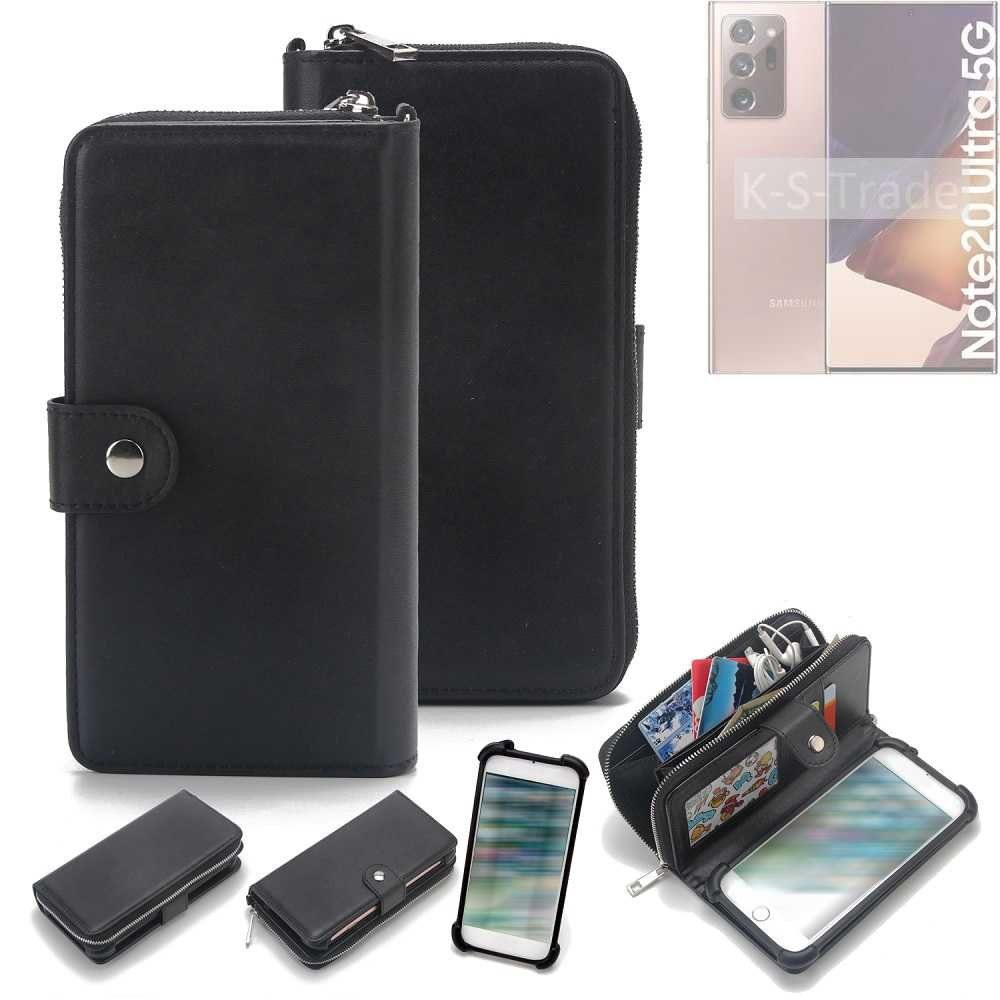 K-S-Trade Handyhülle für Samsung Galaxy Note20 Ultra, 2in1 Handyhülle Schutzhülle & Portemonnee Cover Handy Hülle