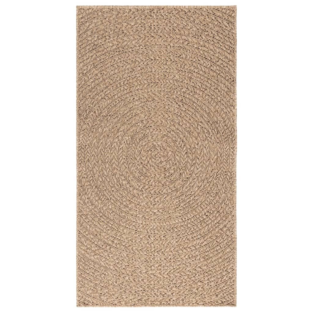 vidaXL Teppich Teppich 80x150 cm Jute-Optik Innen und Außen, Rechteckig