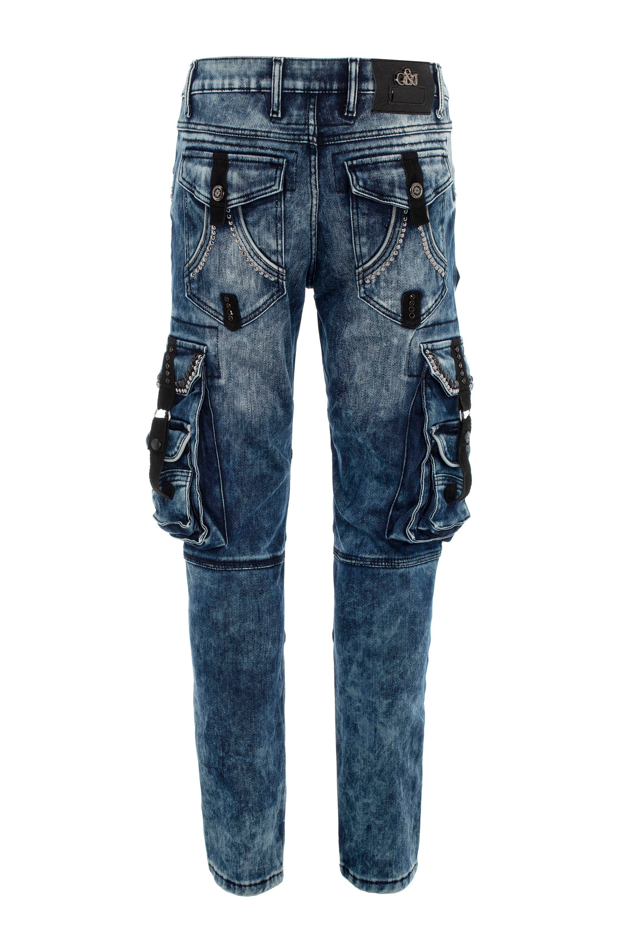 Cipo & mit Baxx coolen Cargotaschen Bequeme Jeans