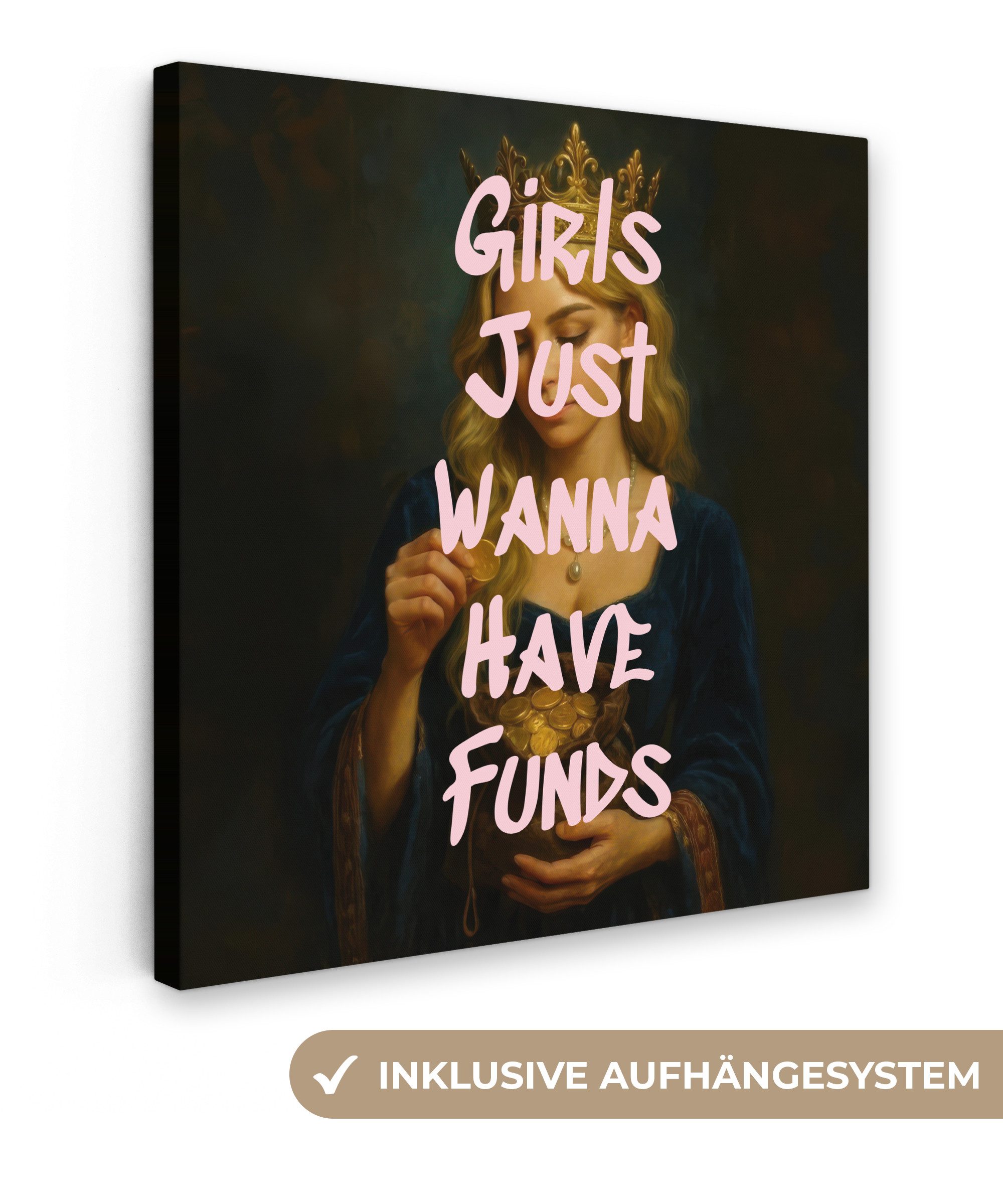 OneMillionCanvasses® Leinwandbild Krone - Frau - günstig online kaufen