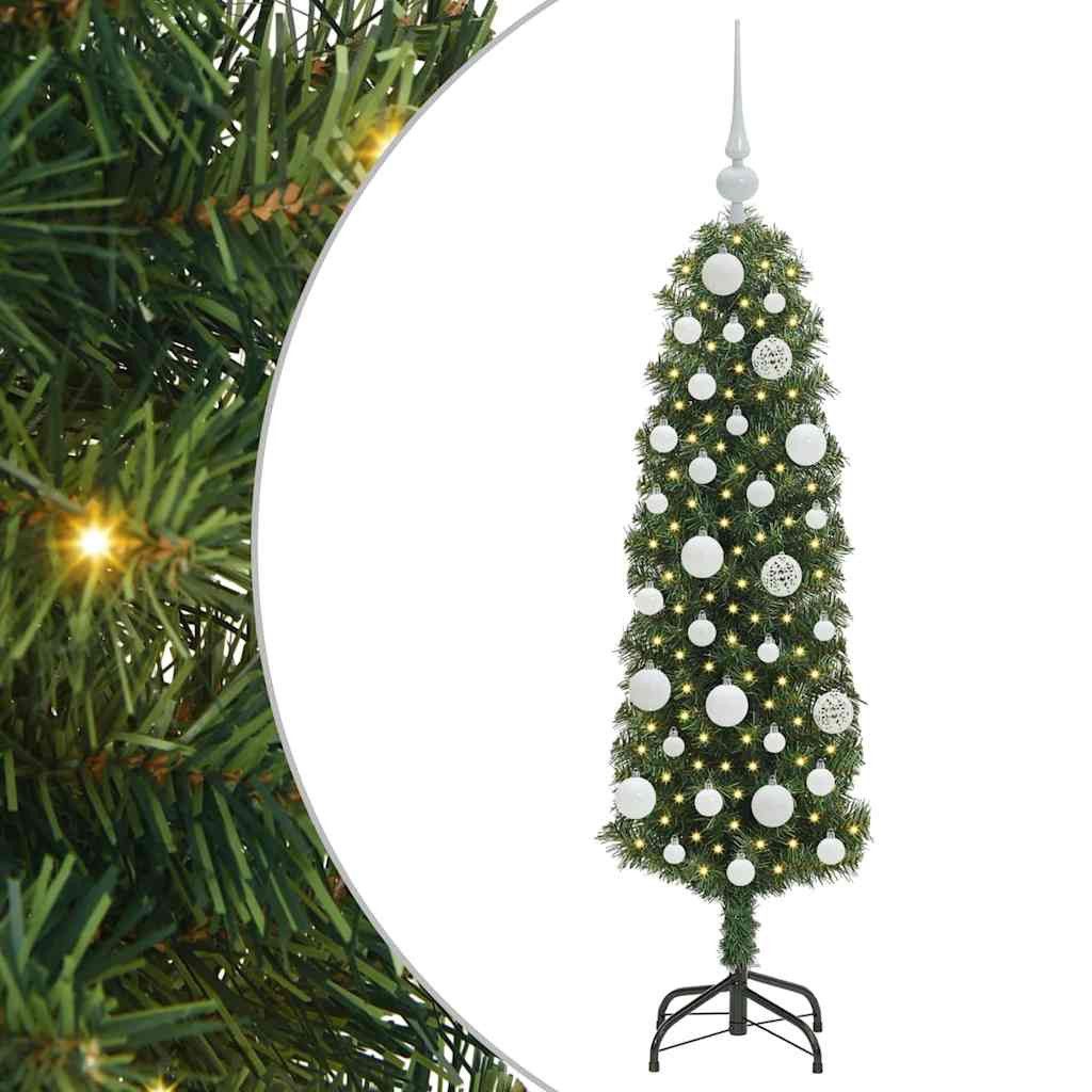 vidaXL LED Baum Künstlicher Weihnachtsbaum mit 150 LEDs mit Ständer Grün 120 cm