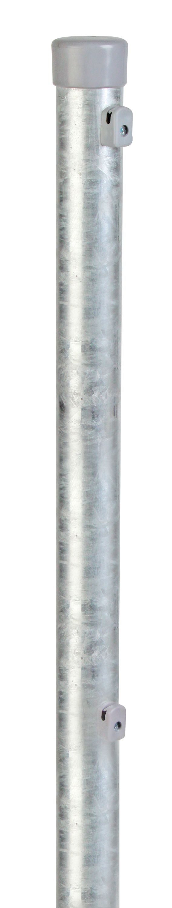 Alberts Zaunriegel ZPF,fvz,Ø42/1750/1200, 622091 Zaunpfosten für Maschendrahtzäune feuerverzinkt Länge 1750