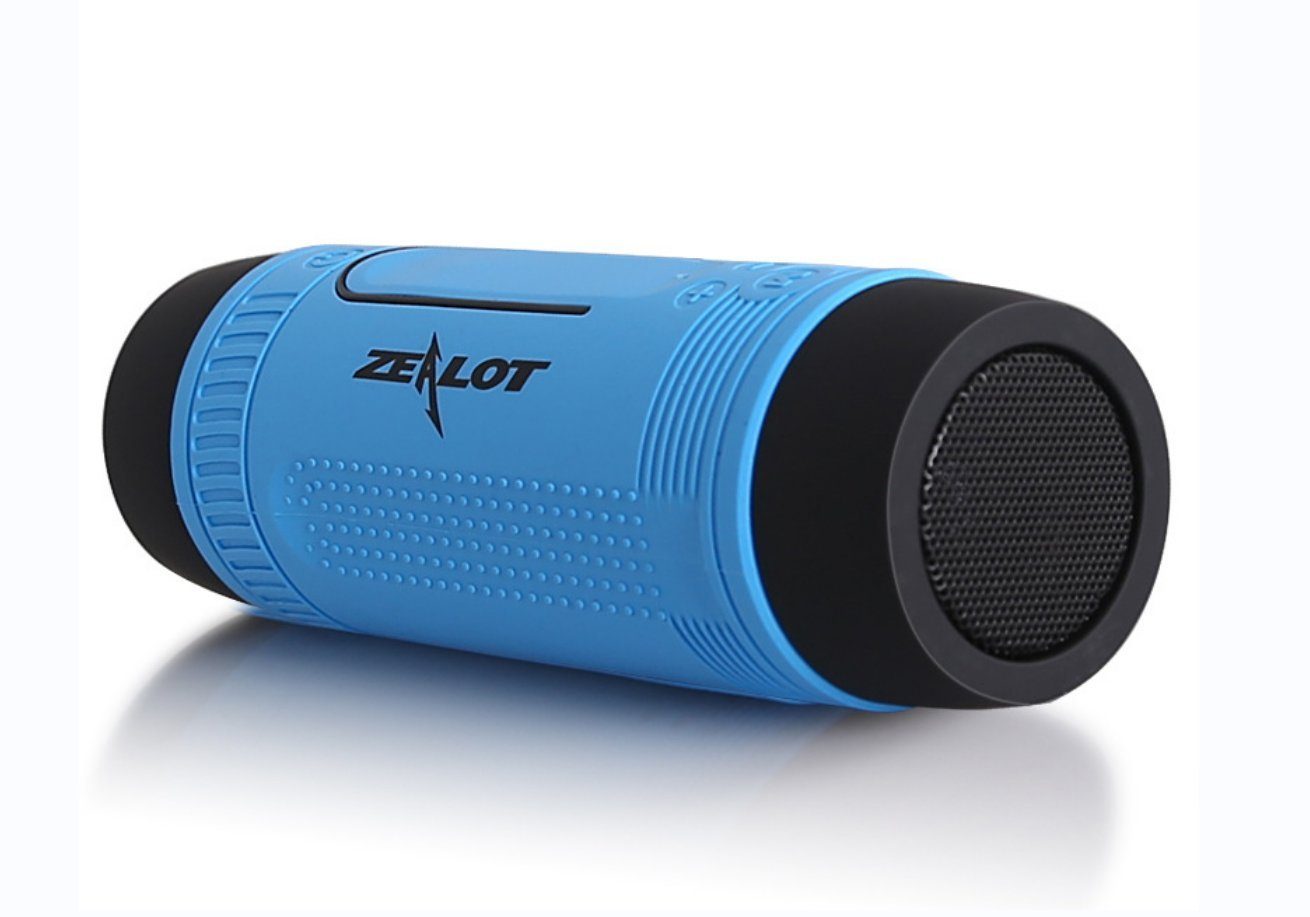autolock Multifunktion Bluetooth Lautsprecher mit Taschenlampe Radio Bluetooth-Lautsprecher (Bluetooth, 2000 W, Unterstützt USB TF Karte AUX FM für Outdoor Fahrrad Camping Sport) Blau