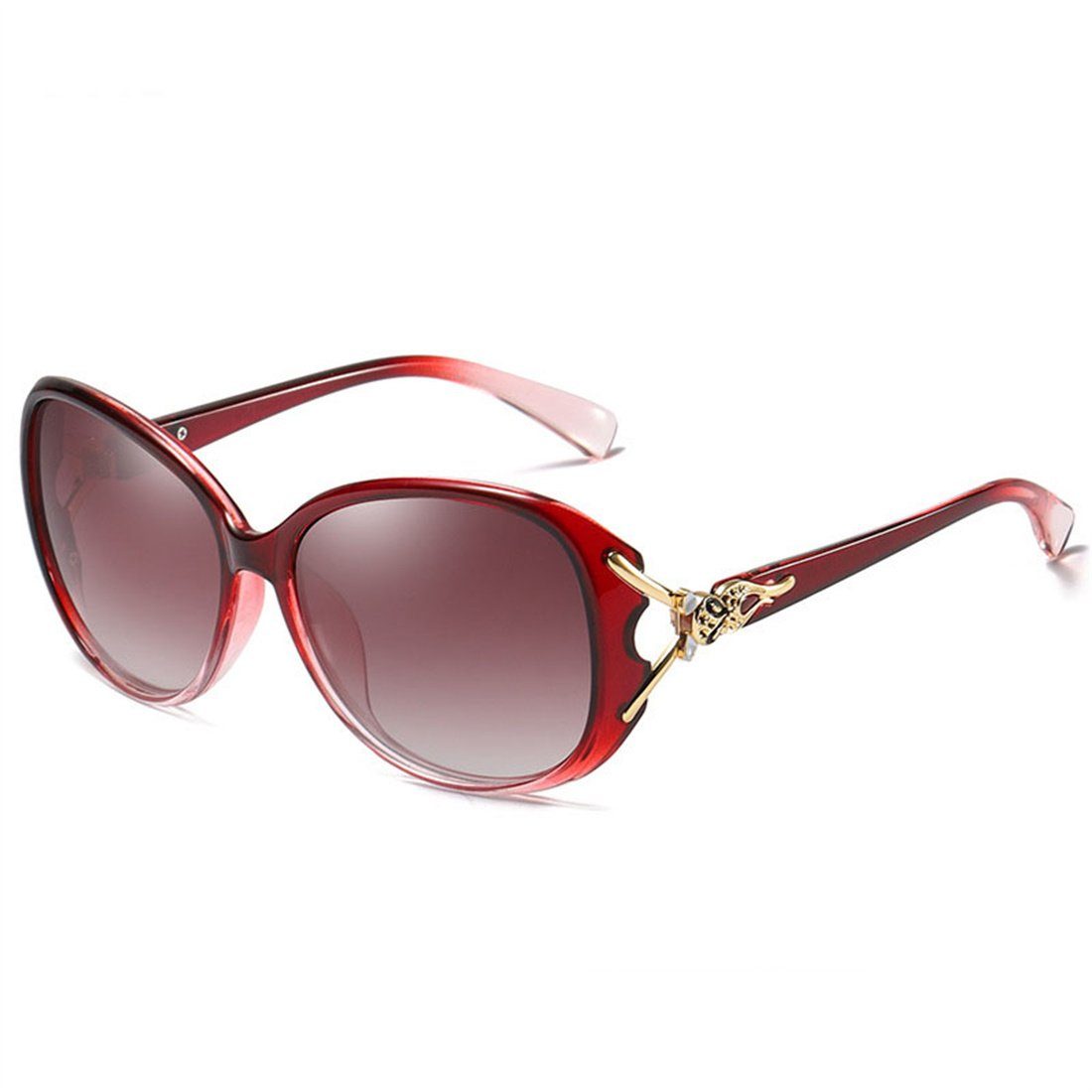 Rot Polarisierende Damen-Sommer-Sonnenbrille, Sonnenbrille Outdoor-Sonnenbrille DÖRÖY