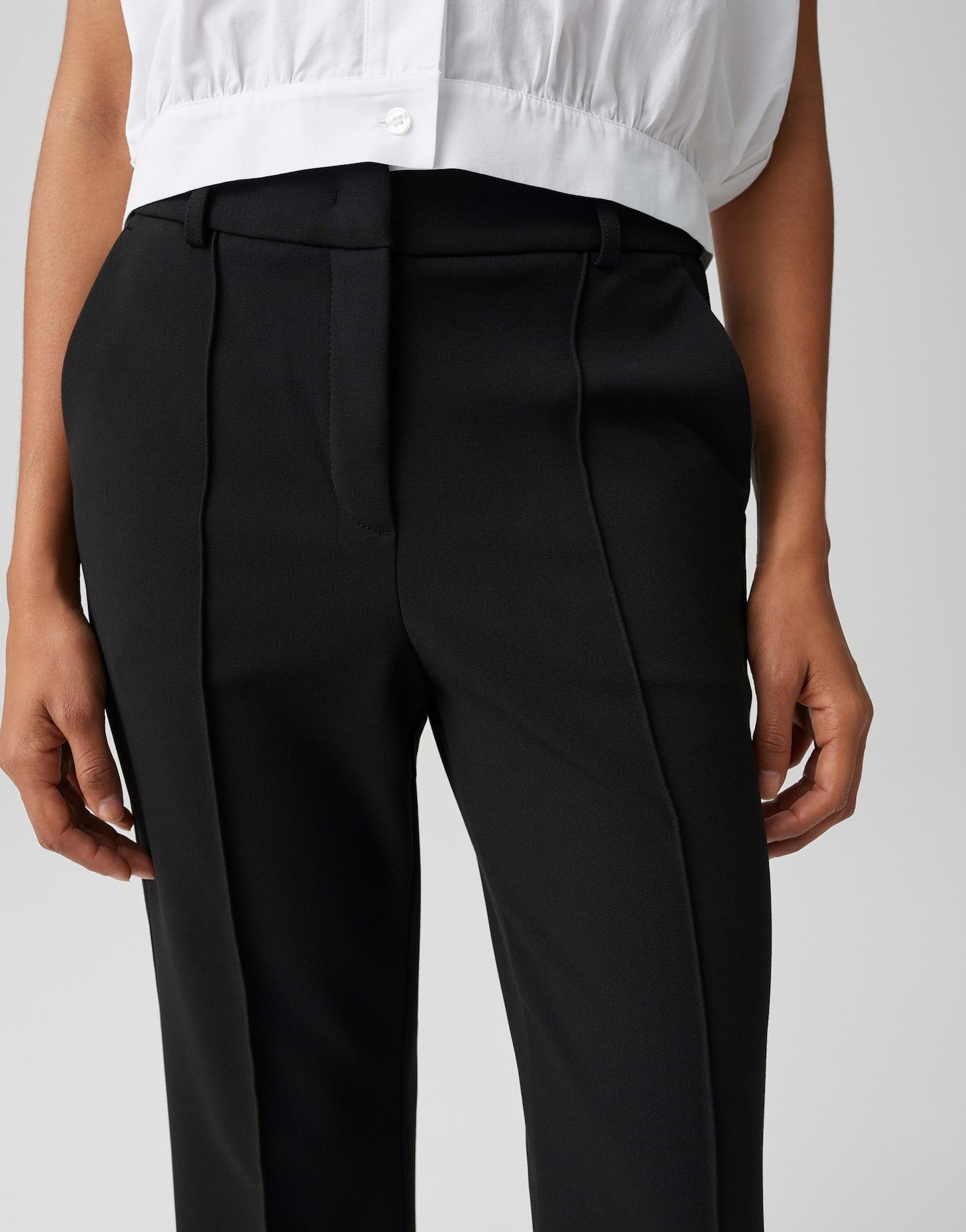 OPUS PANTS Stoffhose LUANE aus Baumwollmix Ankle, französische Taschen, Gummibund hinten – Bild 4 von 5