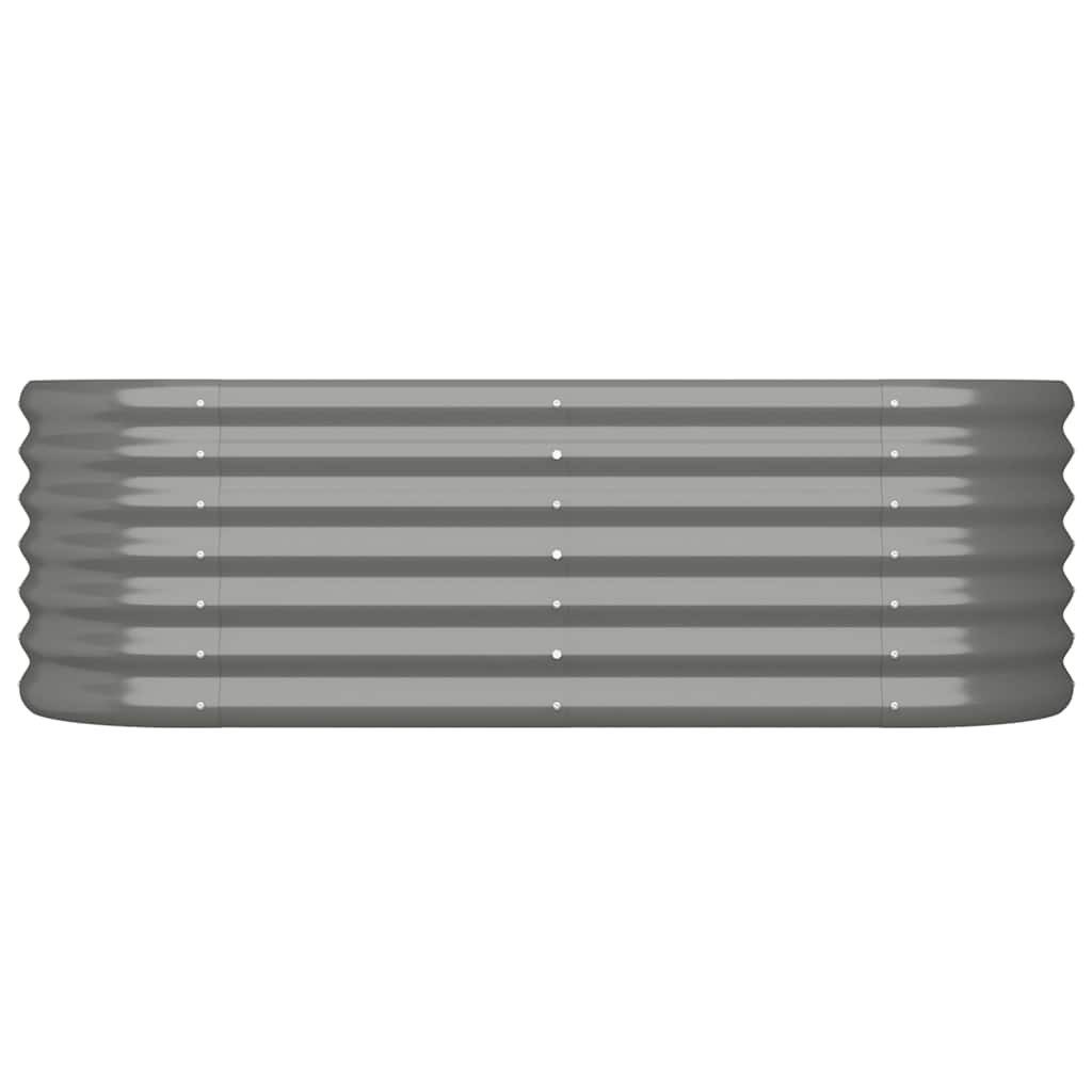 furnicato Hochbeet aus verzinktem Stahl 114x40x36 cm Grau