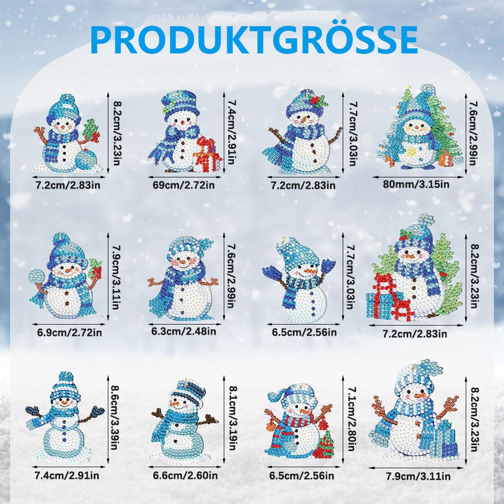 CLTYQ Christbaumschmuck 12 Stück Doppelseitiger 5D Diamond Painting Weihnac günstig online kaufen