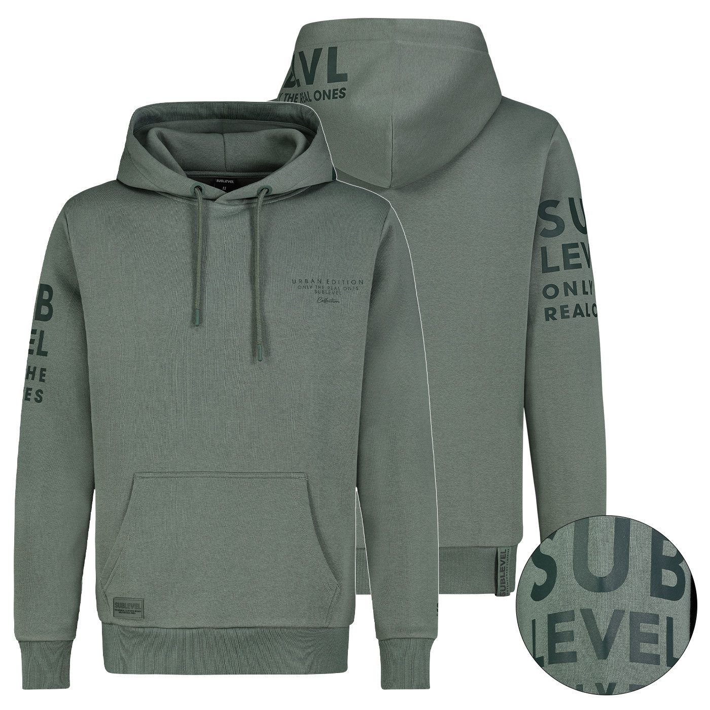 SUBLEVEL Hoodie Herren Sweatshirt Hoodie Sweater Kapuzenpullover Übergangs günstig online kaufen