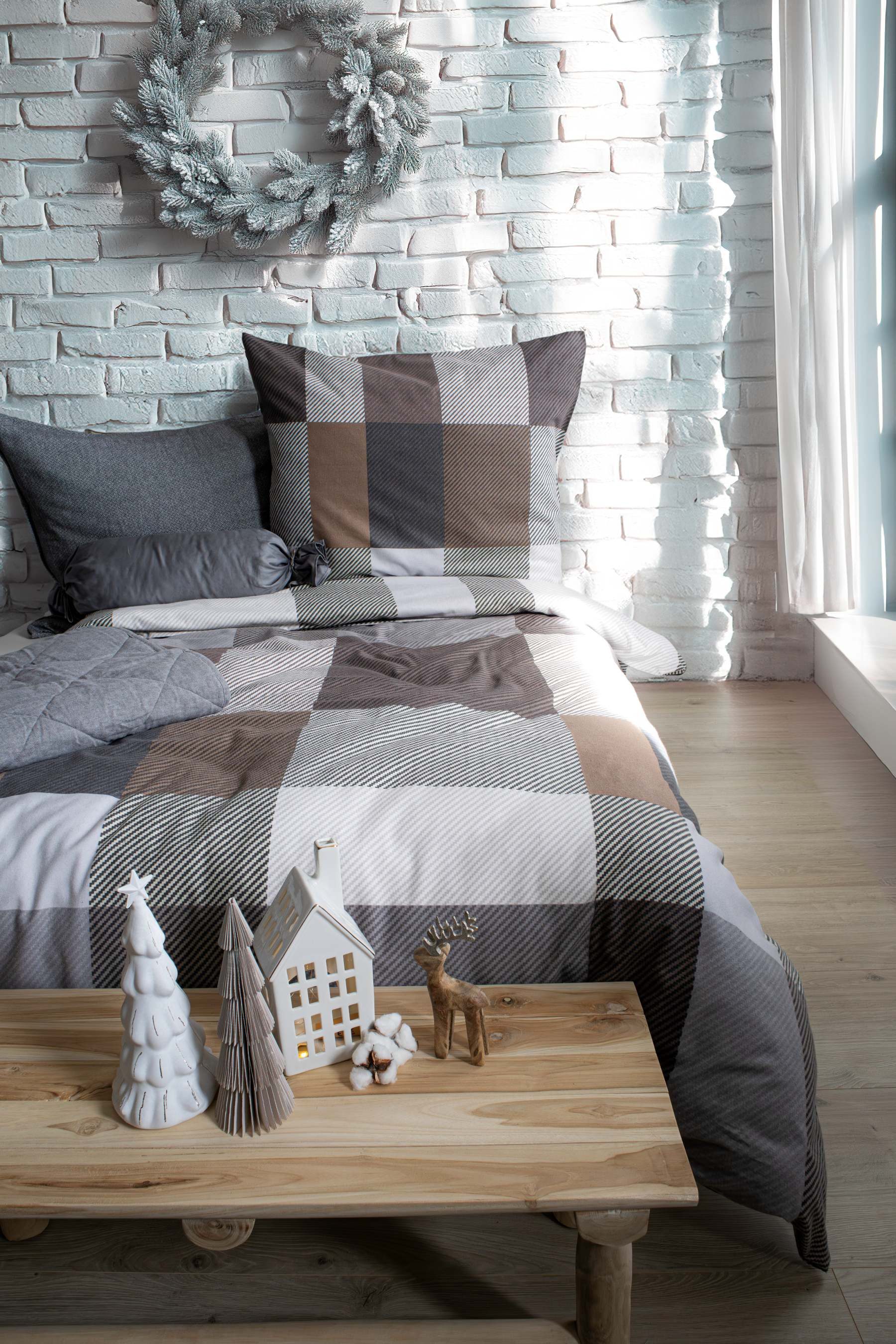 fleuresse Bettwäsche Fleuresse Aspen Biber Bettwäsche günstig online kaufen