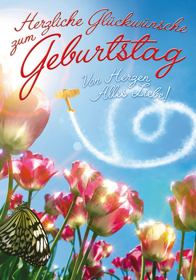 Perleberg Grußkarten Geburtstag Glückwunschkarte im Format 115x17cm mit