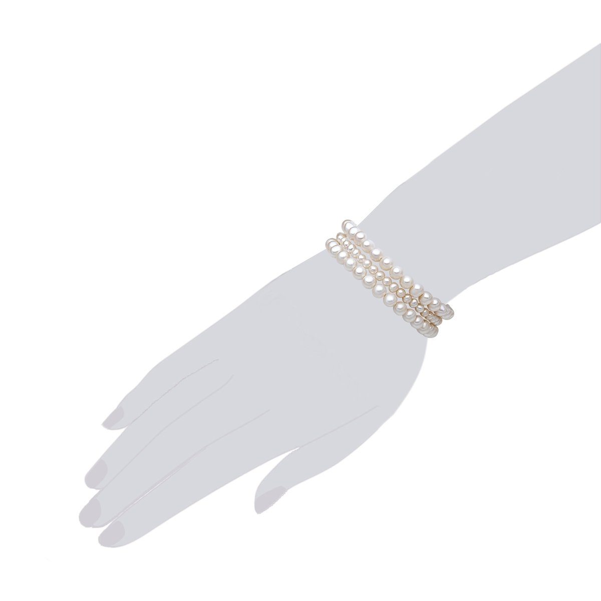 Armband weiß Armband weiß, Süßwasser-Zuchtperle Rafaela Donata