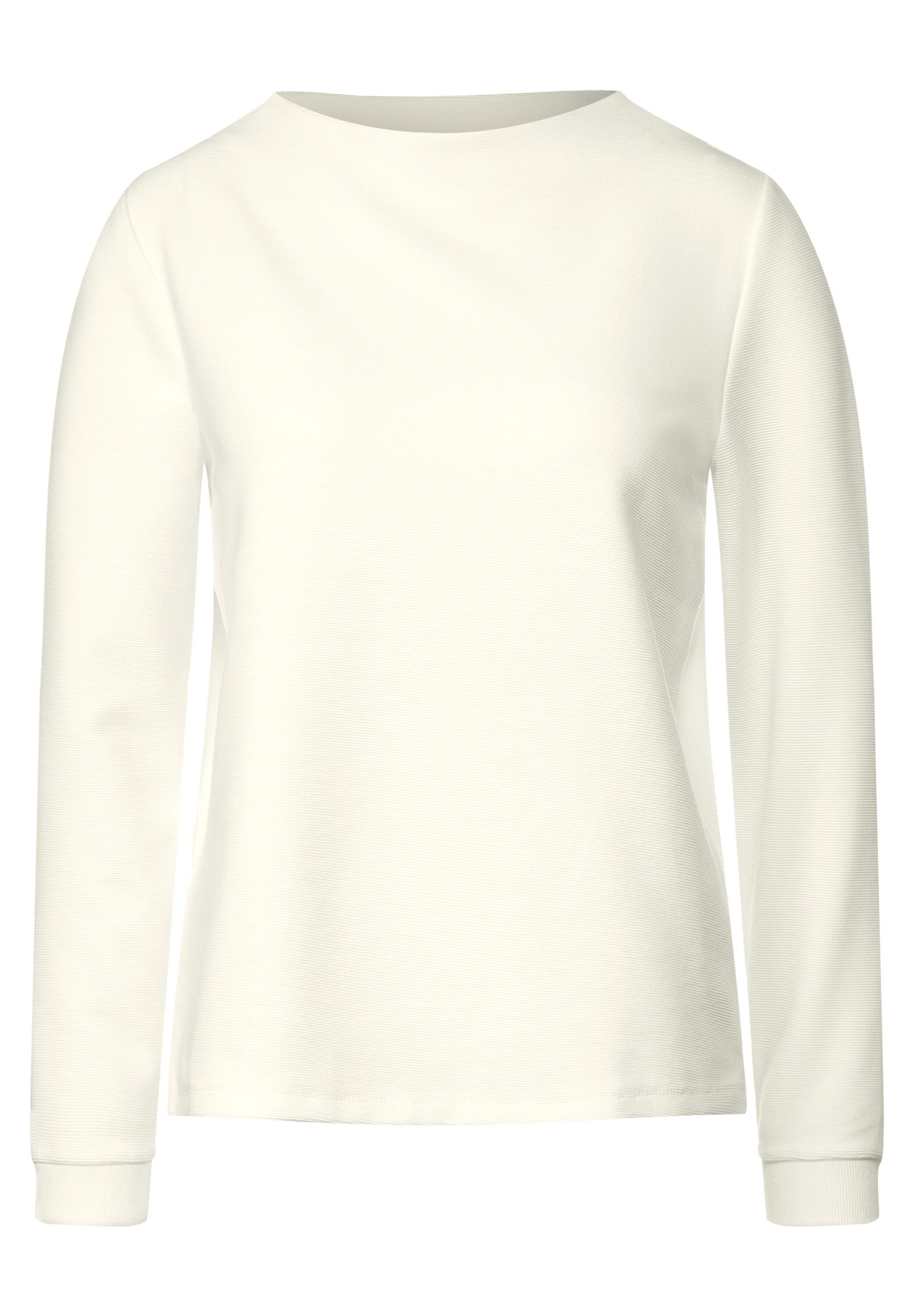 White Langarmshirt Lucid STREET ONE