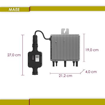 Deye Wechselrichter Mikro-Wechselrichter SUN-M80-G3-EU-Q0 inkl. NA-Relais, (Set M80 + Relais oder Set M80 + Relais + AC Kabel), Optional: 5m Anschlusskabel