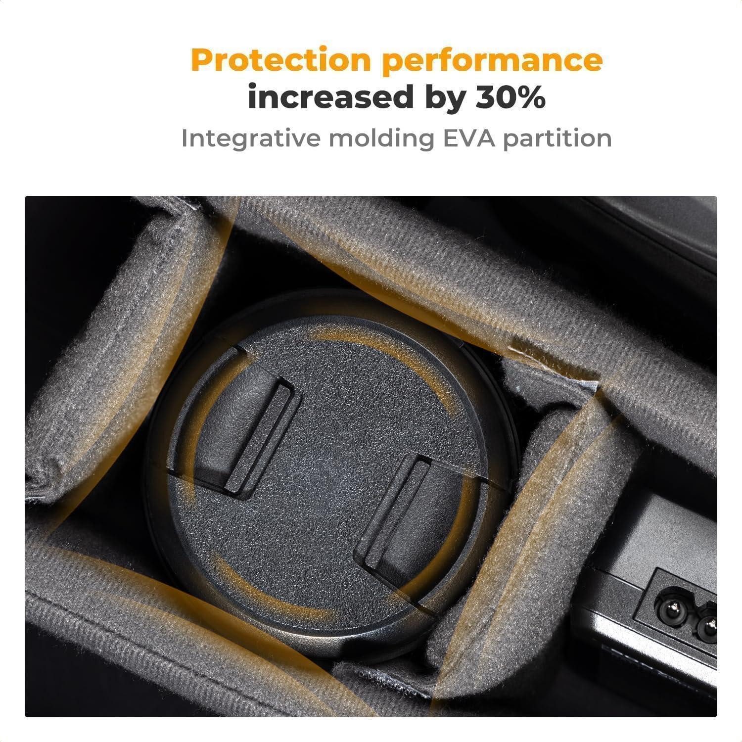 LuxusKollektion Kameratasche Kamerarucksack wasserdicht DSLR Objektiv Zubehör 1.0 Schwarz+orange M