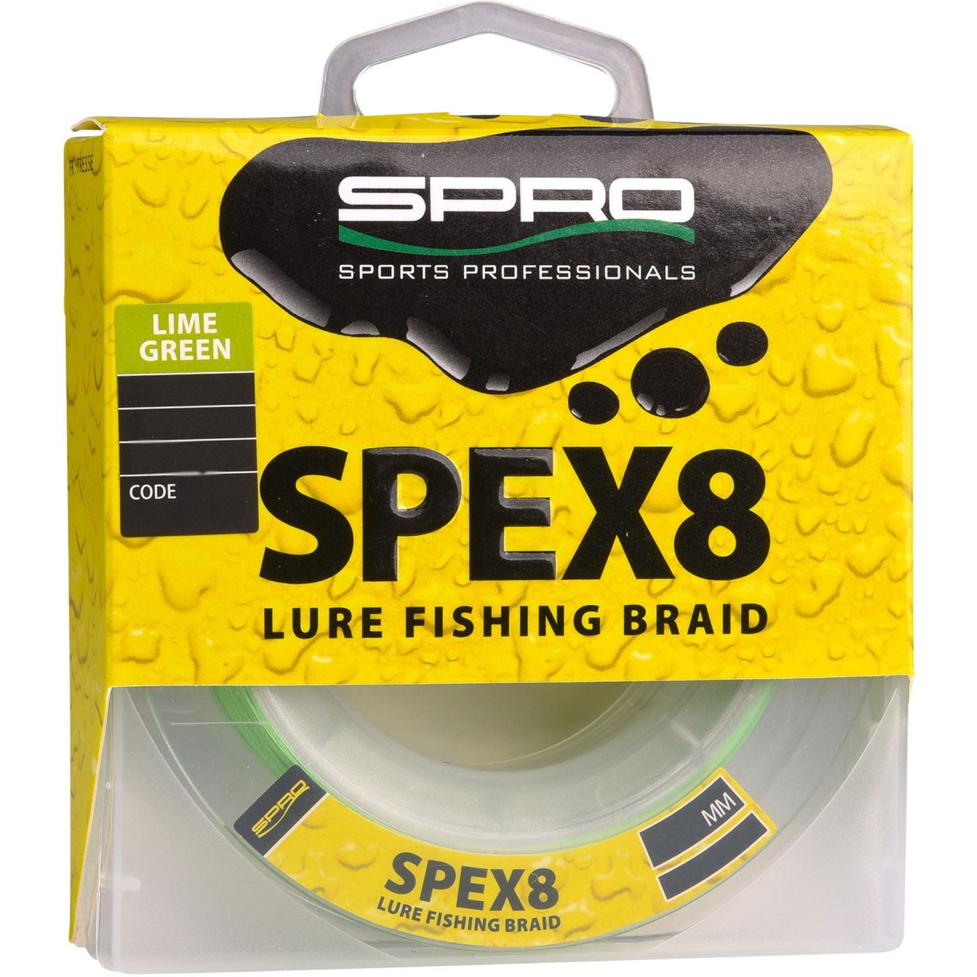 Angelschnur Spro Spex8 Braid Lime Green - 150m geflochtene Angelschnur