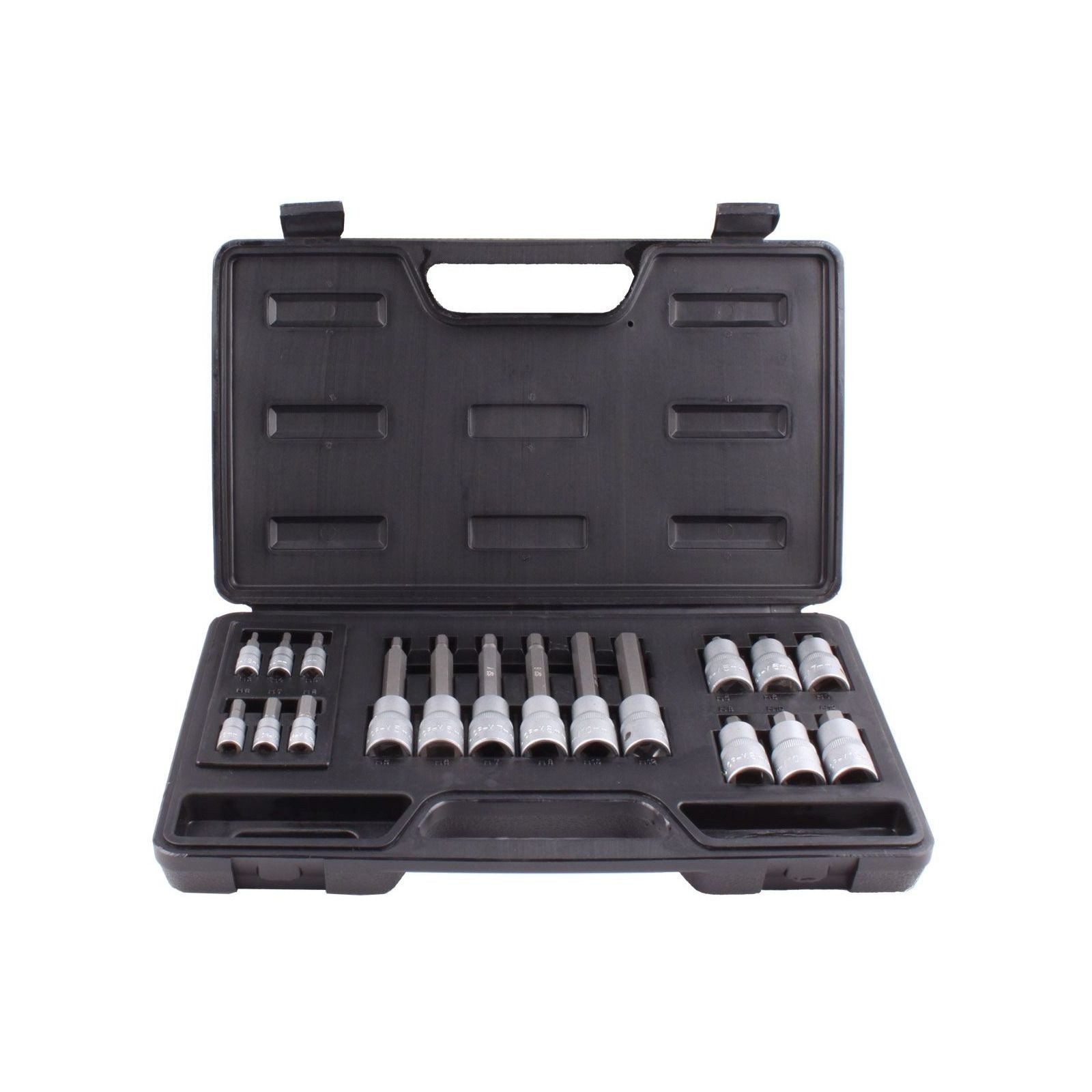 Yato Stecknüsse Aufsteckschlüssel-Satz 1, 2 Zoll 18 Teilig YT-7752, 18-tlg.