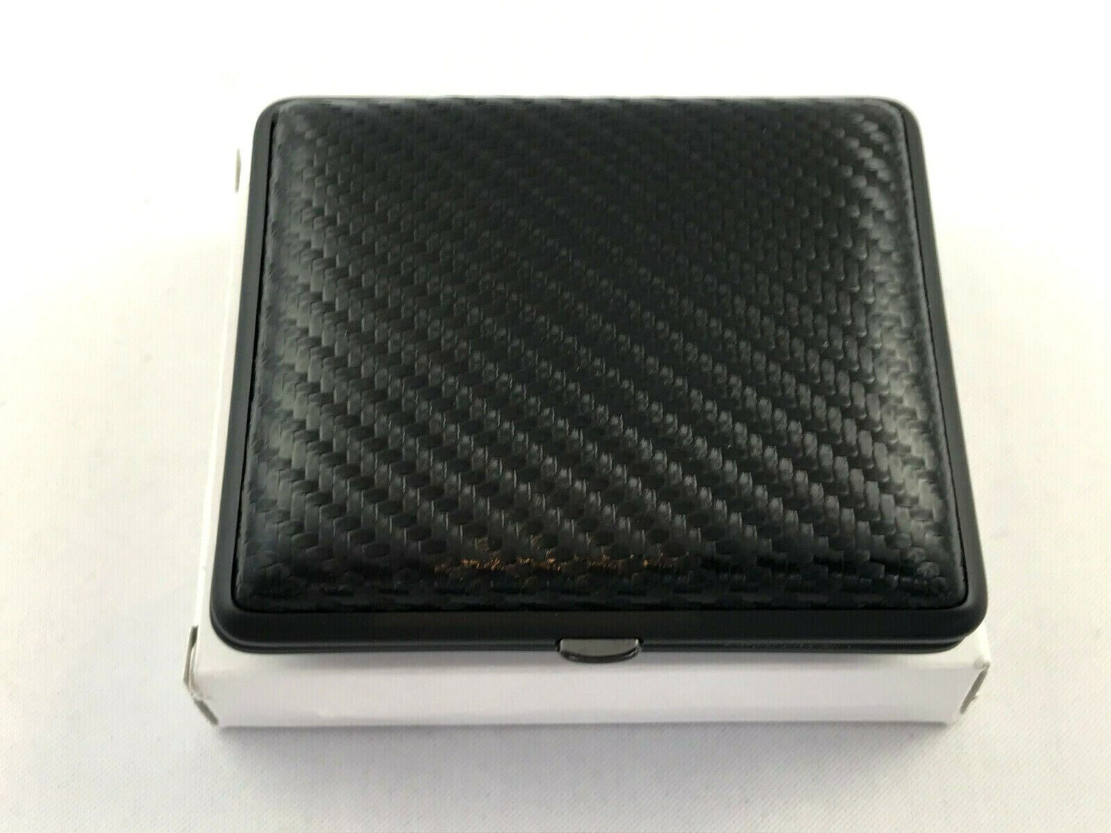 vom Hofe Bügelbörse vom Hofe Premium Zigaretten Etui 18er Carbon Black Echtleder