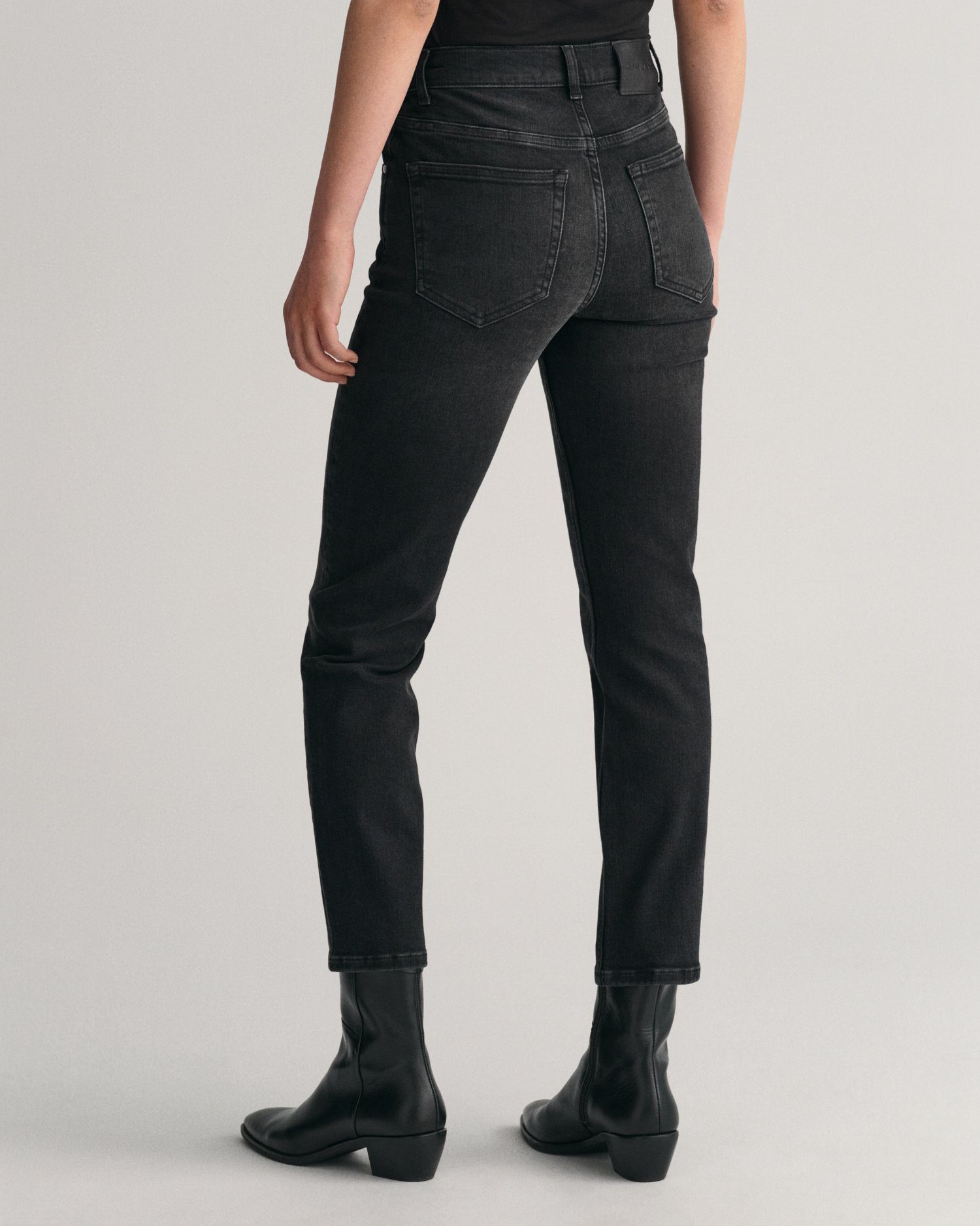 Jeans Slim Fit Gant Slim-fit-Jeans in Verkürzte Schwarz