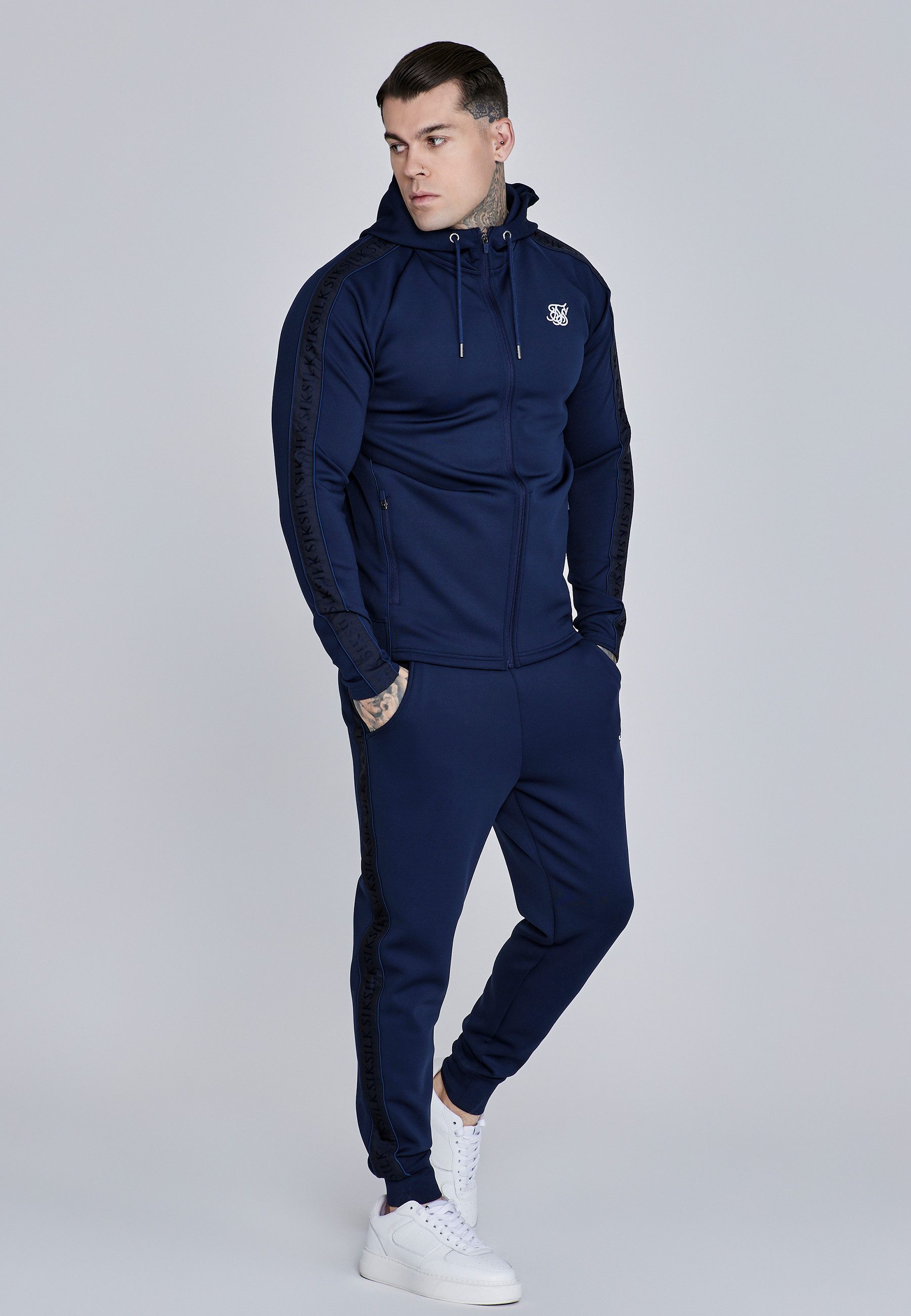 Siksilk Sweatanzug SikSilk Herren Hoodie und Jogginghose Set