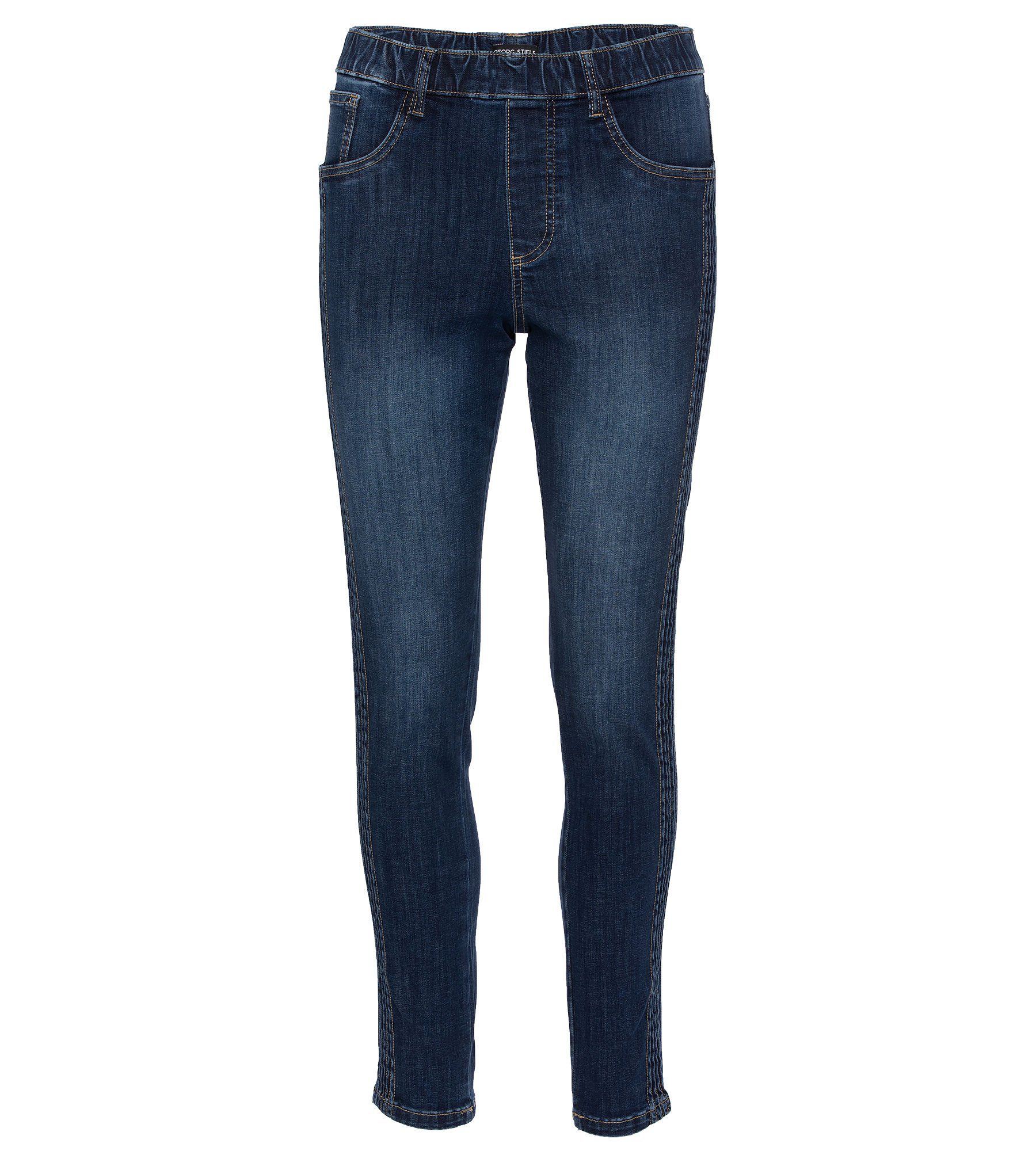 Georg Stiels Jeggings Schlupfjeans koerpernah mit Biesen