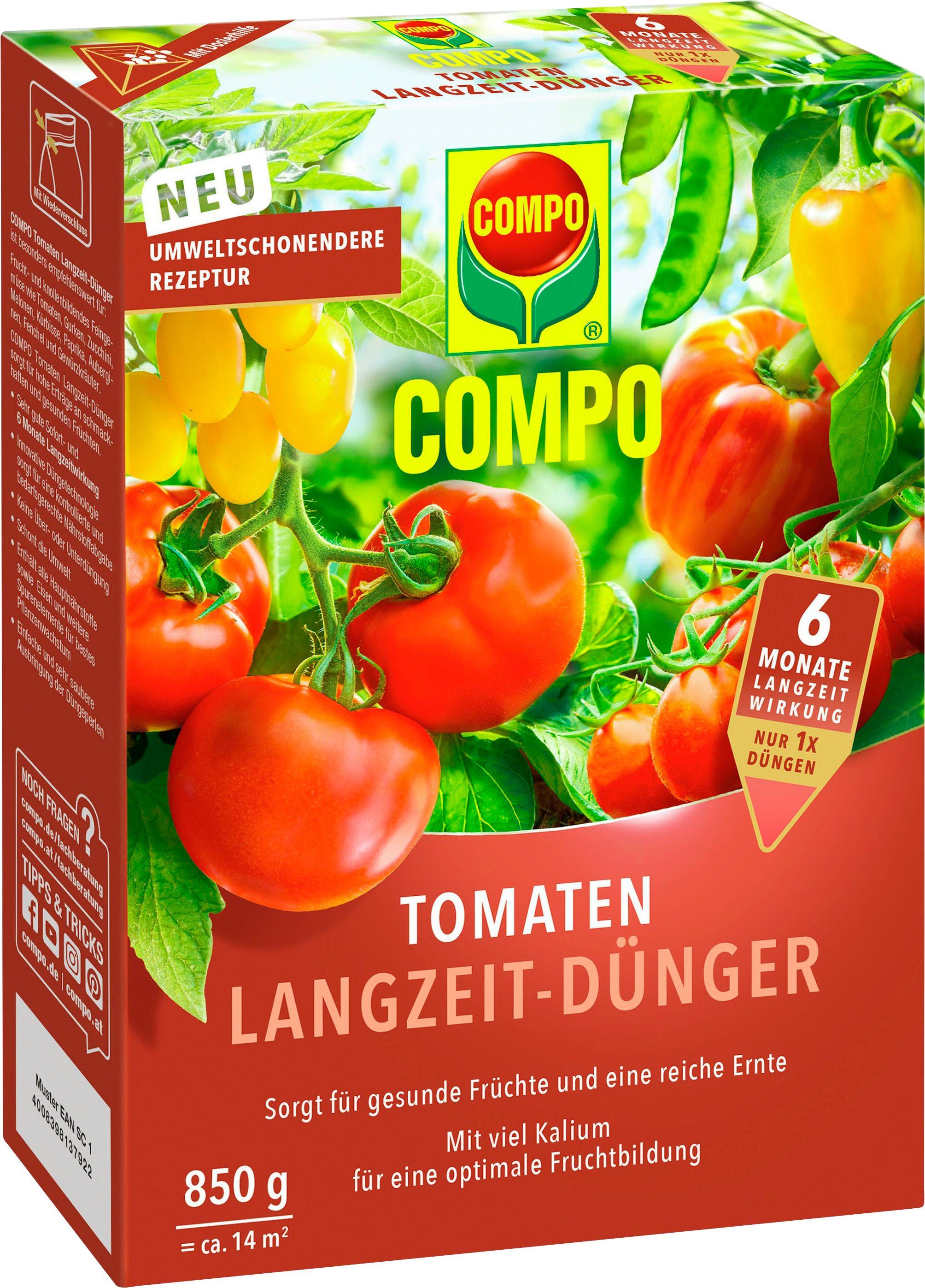 Compo Langzeitdünger Tomaten, Granulat, 850 g