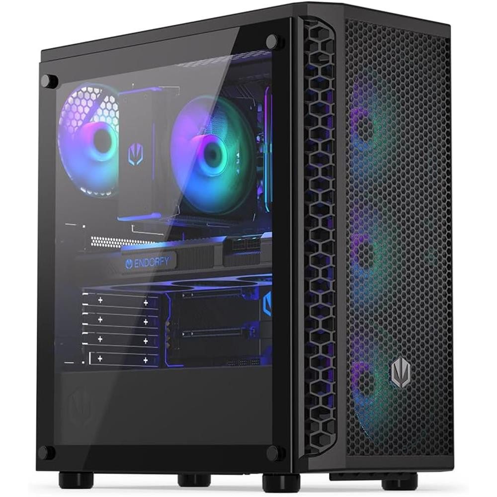 ENDORFY PC-Gehäuse Signum 300 ARGB, ARGB, Glasfenster, 4 PWM-Lüfter, Mesh-Front, Staubfilter