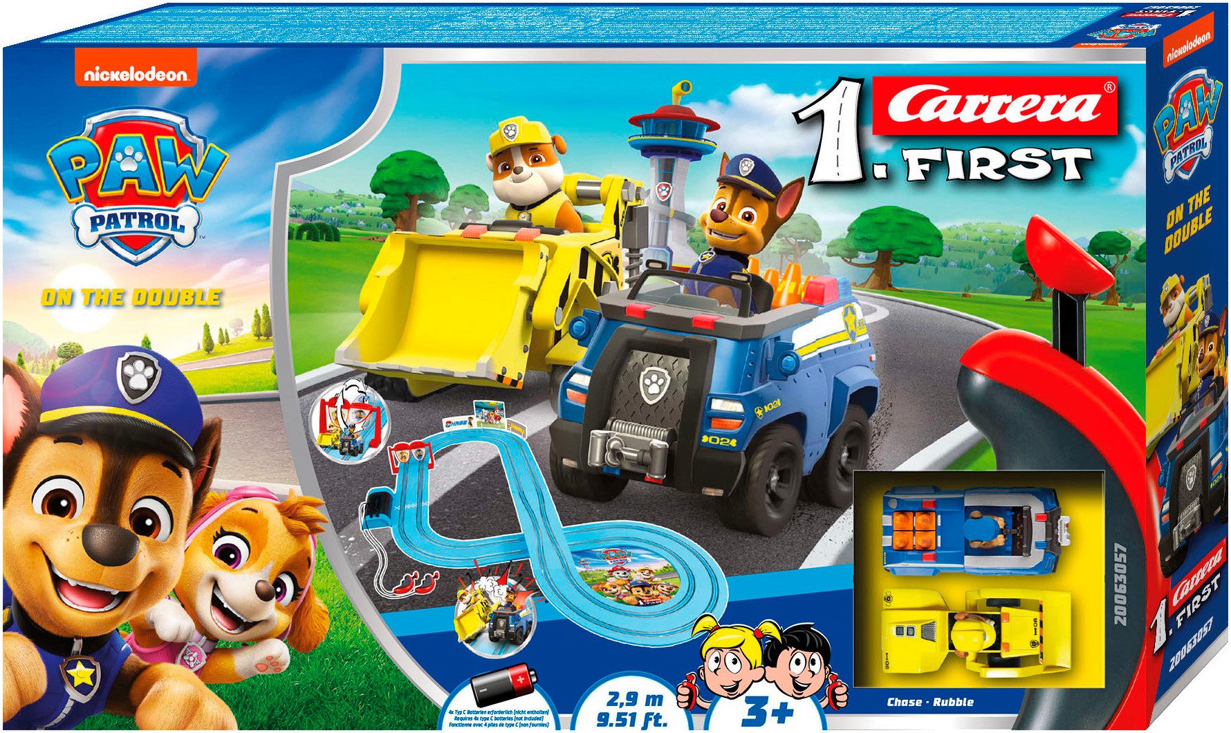 Carrera® Autorennbahn Carrera First, Paw Patrol - On the Double (Streckenlänge 2,9 m)