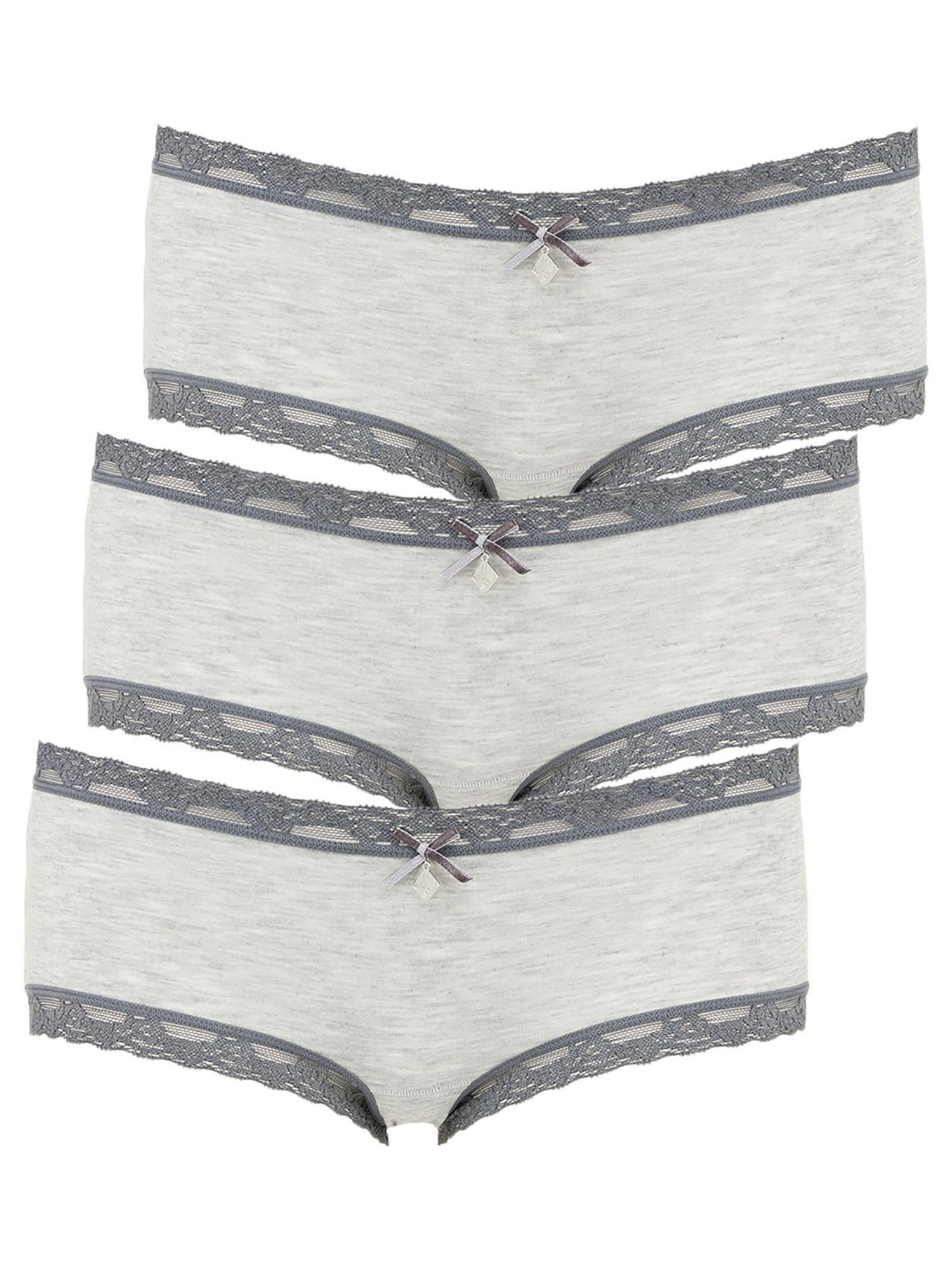 like it! Panty 3er Pack Damen Panty Kim (Packung, 3-St) Schleifchen mit like it!-Anhänger, elastische Spitzenabschlüsse