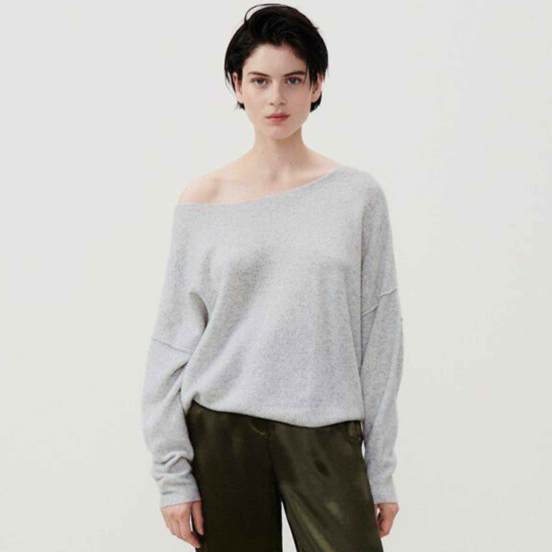 American Vintage Strickpullover Oversized Oversized Pullover DAMSVILLE mit Wolle