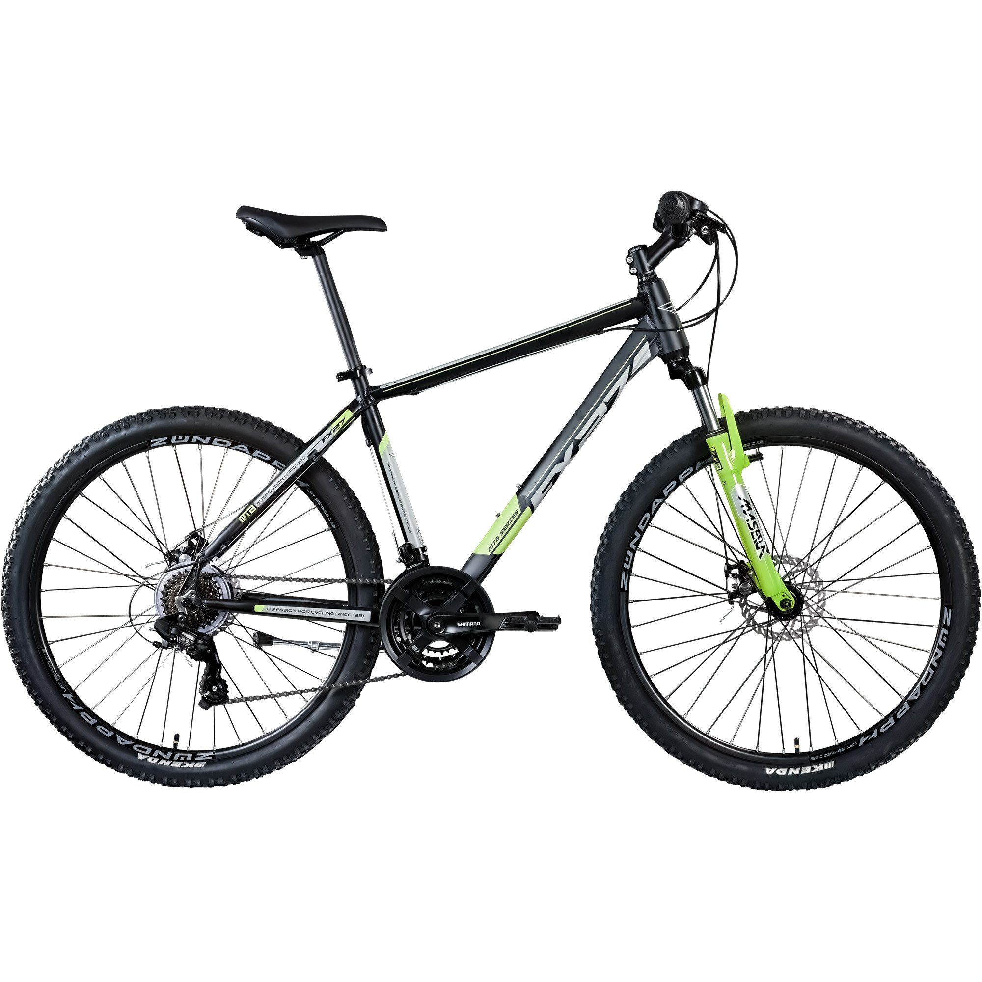 Zündapp Mountainbike FX27, 21 Gang Shimano Tourney Schaltwerk, Kettenschaltung, Mountainbike 27,5 Zoll Hardtail 160 - 185 cm Fahrrad