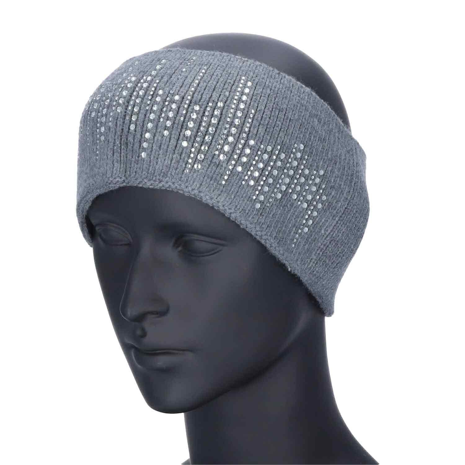 Antonio Strickmütze Antonio Antonio Strick Stirnband mit Pailletten grau (1 günstig online kaufen