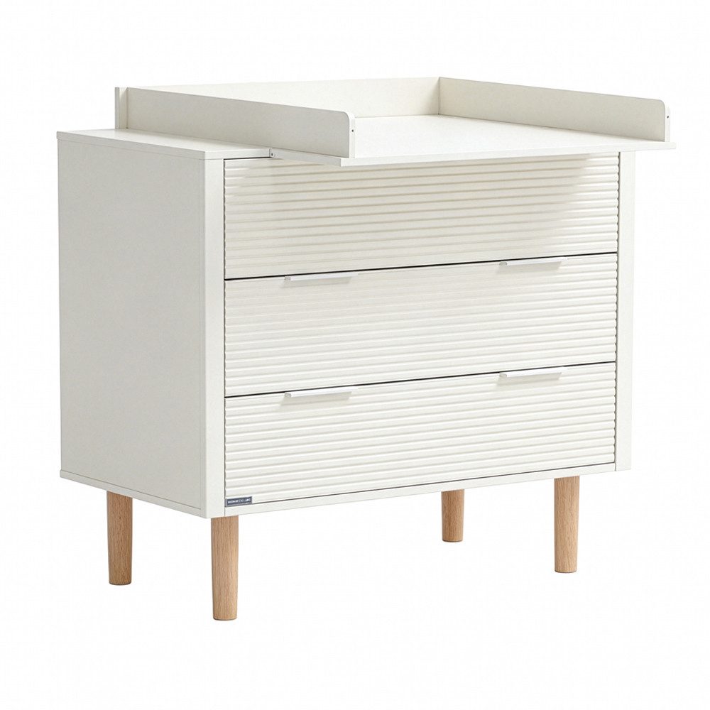 HOME DELUXE Wickelregal COCO, wickelauflage abnehmbar, 3 Schubläden, Wickelkommode, Kommode