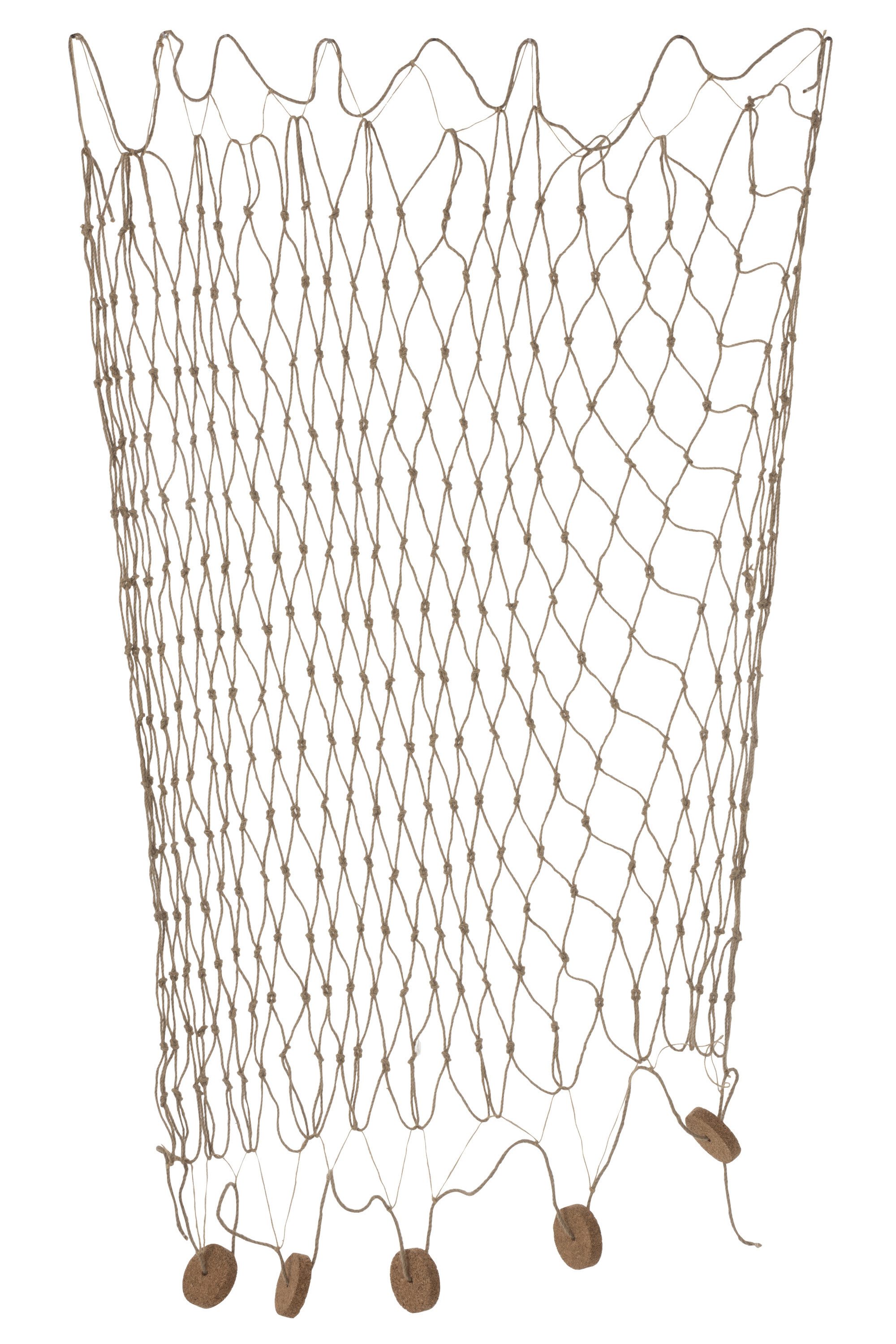 J-line Dekofigur Fischernetz Jute Braun
