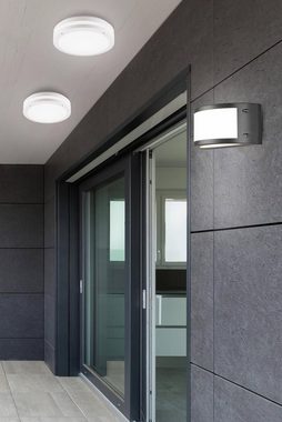 lightling LED Außen-Deckenleuchte Skender, LED fest integriert, warmweiß, spritzwassergeschützt