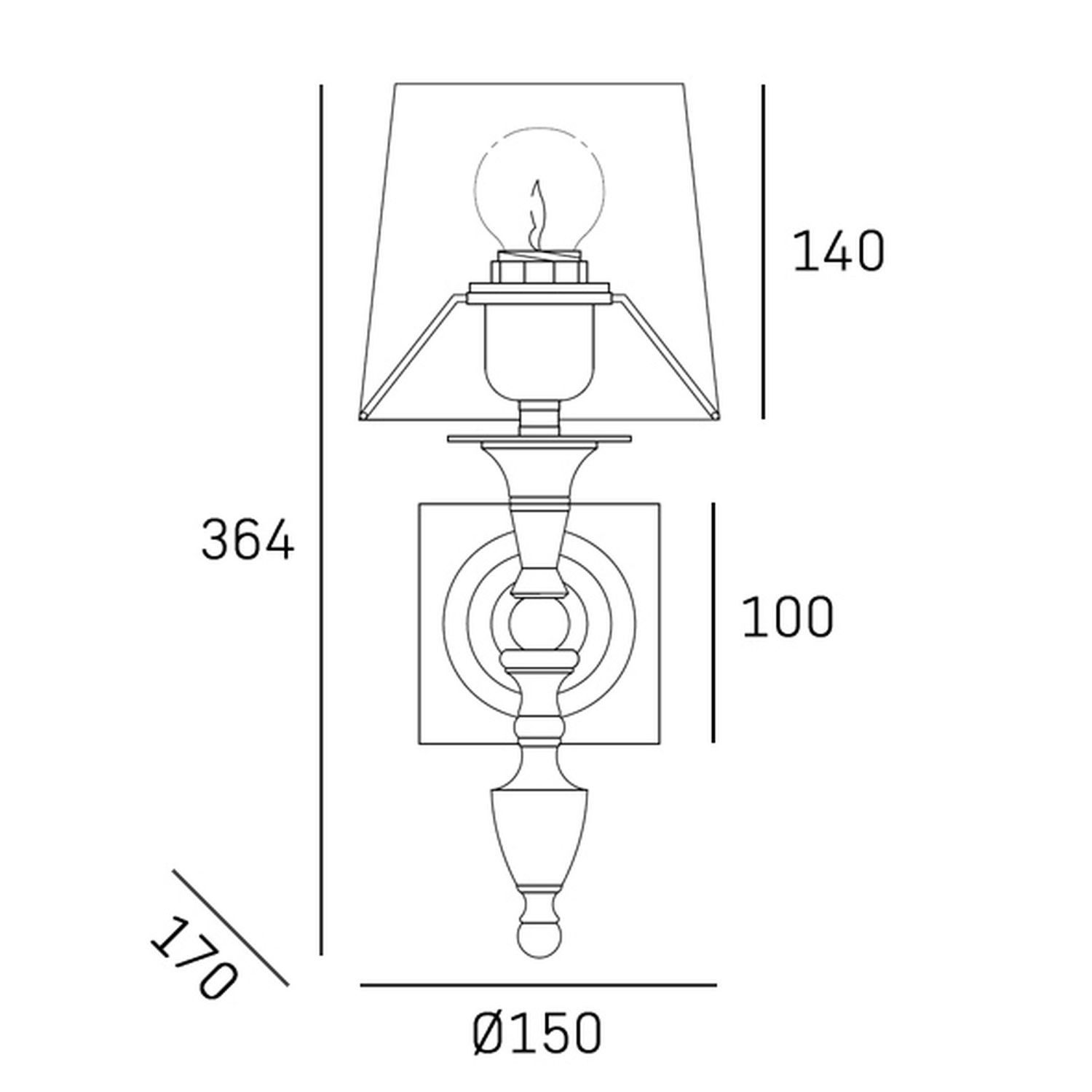Licht-Erlebnisse Wandleuchte NORELL, ohne Leuchtmittel, Stoff Metall klein günstig online kaufen