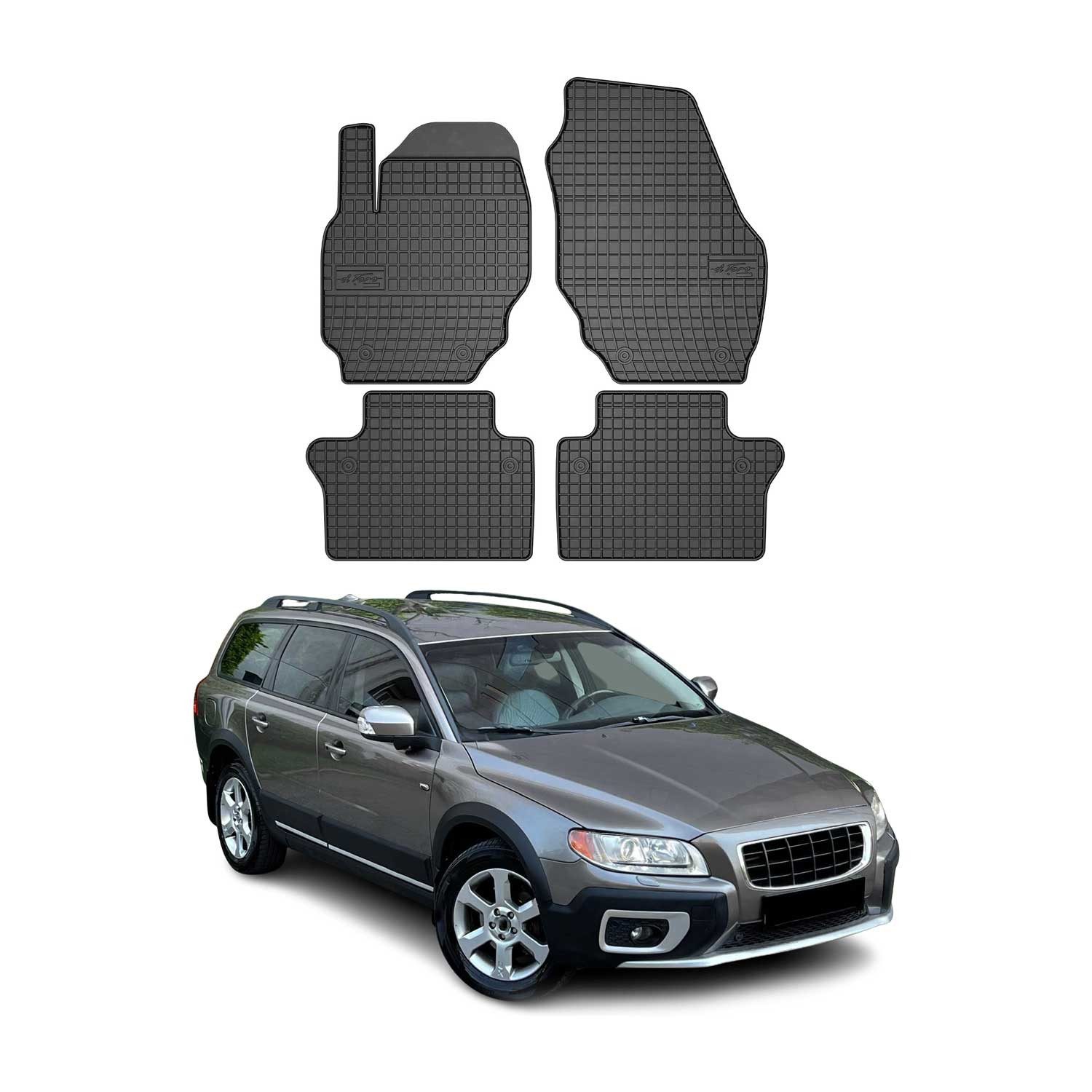 OMAC Auto-Fußmatten für Volvo XC70 2013-2016 Schwarz 4 tlg TPE (4 St), für Volvo XC70 2013-2016 Volvo XC70 2013-2016, Antirutsch,Wasserfest,Einfache Installation
