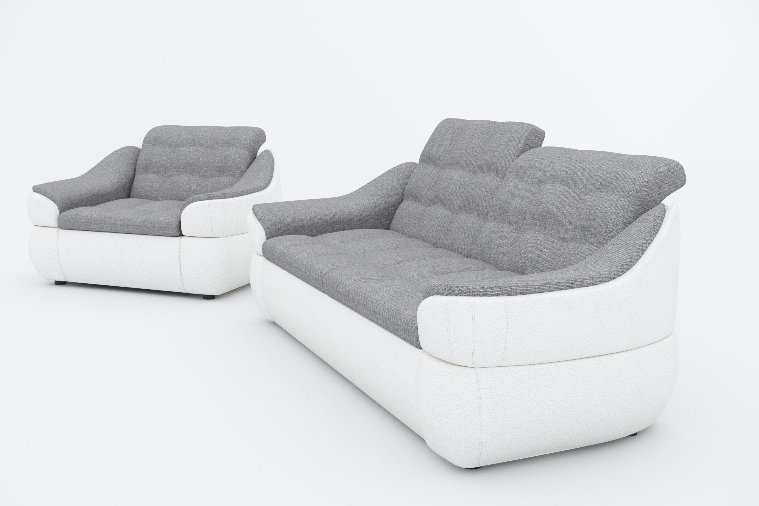 in Alisa, Sofa und aus 2-Sitzer bestehend (Set Stylefy Polstergarnitur Modern (2-tlg), Sessel, made Design, Europa