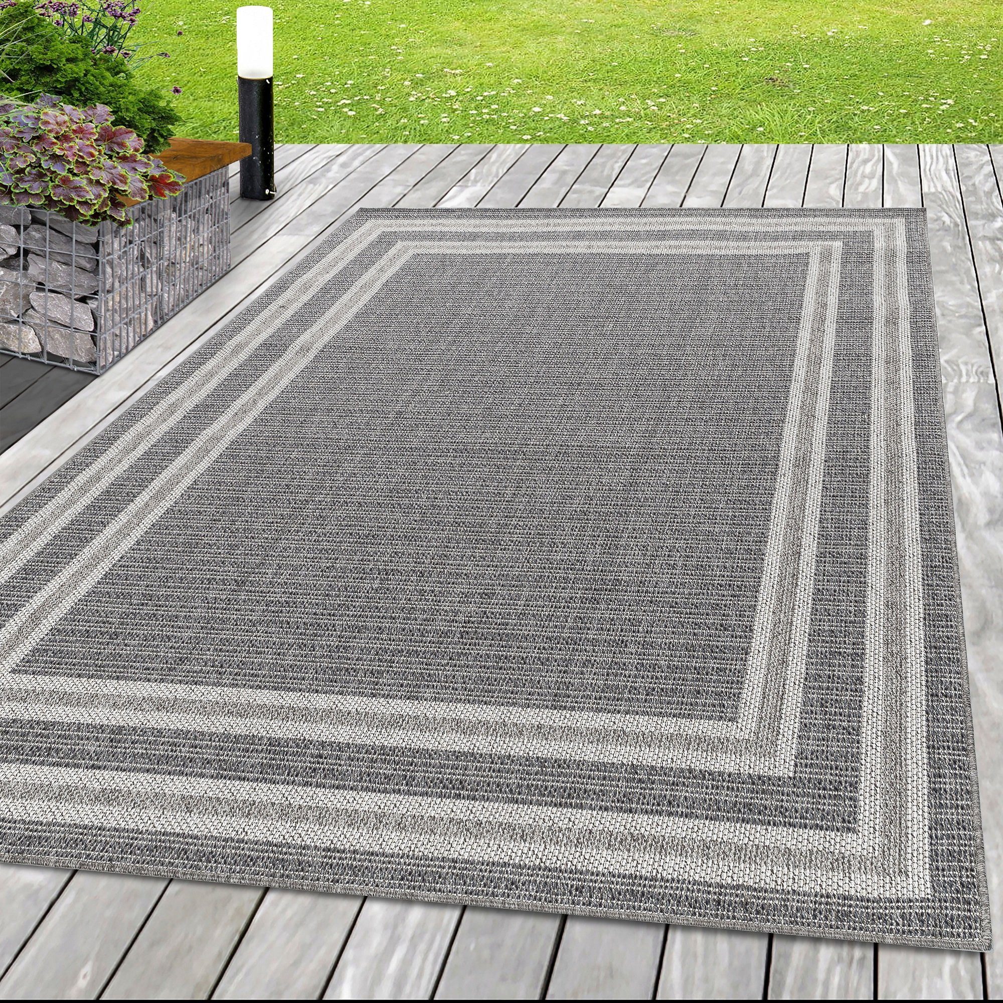 SIMPEX24 Outdoorteppich Bordüre Design, Läufer, Höhe: günstig online kaufen