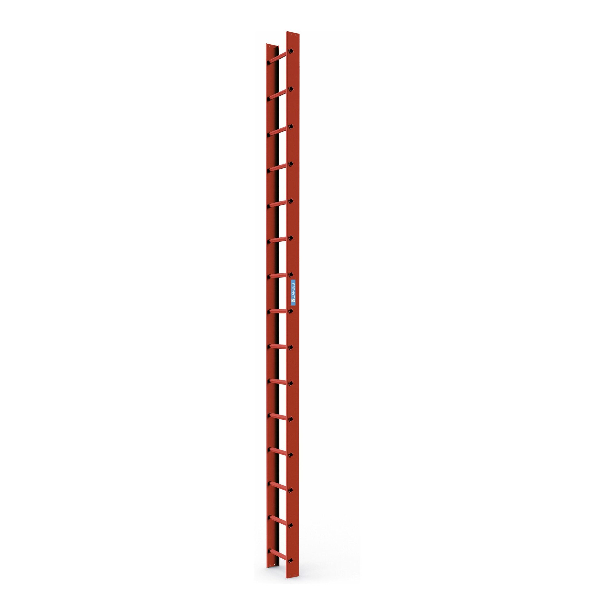Zarges Dachleiter ZARGES Dachleiter 4.2 m Ziegelrot 15 Sprossen