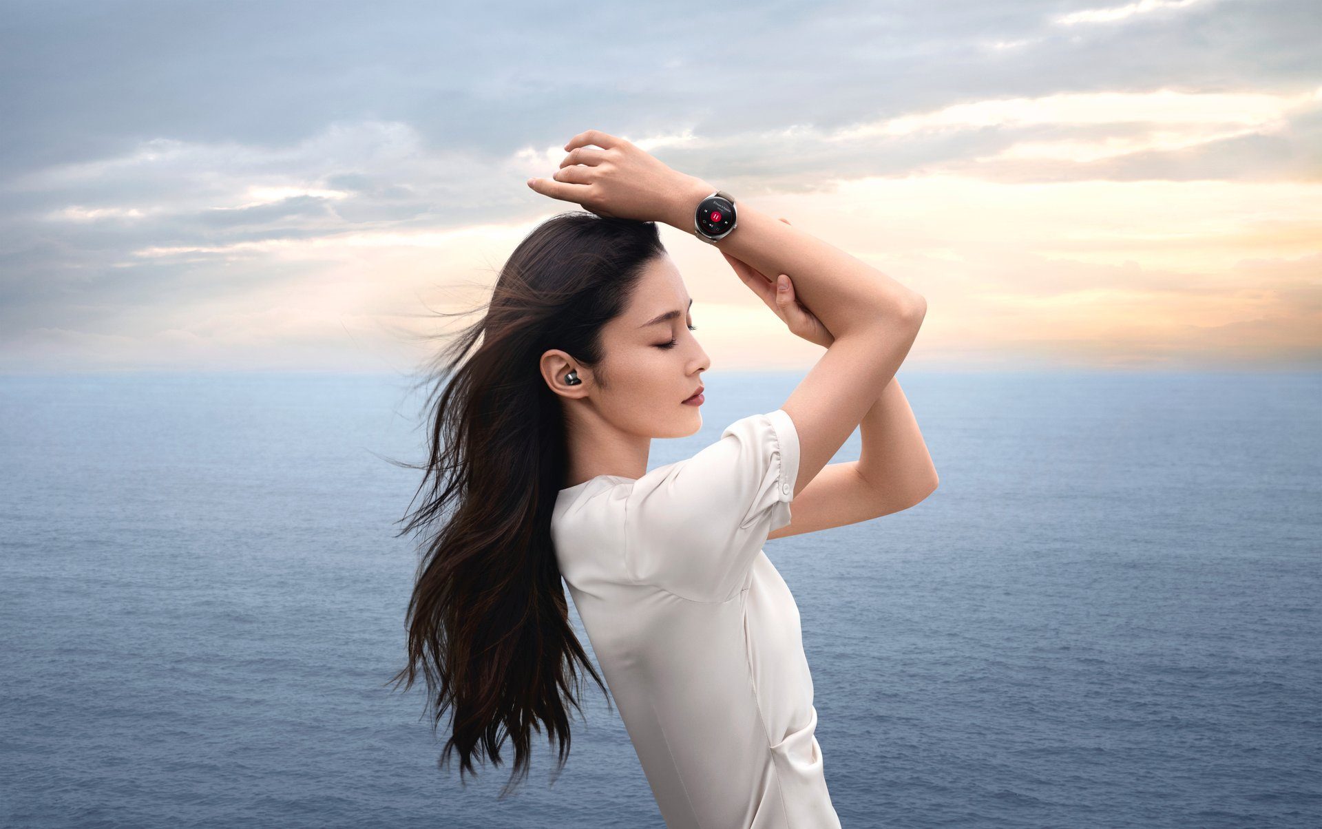 Huawei WATCH Buds Smartwatch in Zoll, Proprietär), (3,66 und Kopfhörer Einem Smartwatch cm/1,43