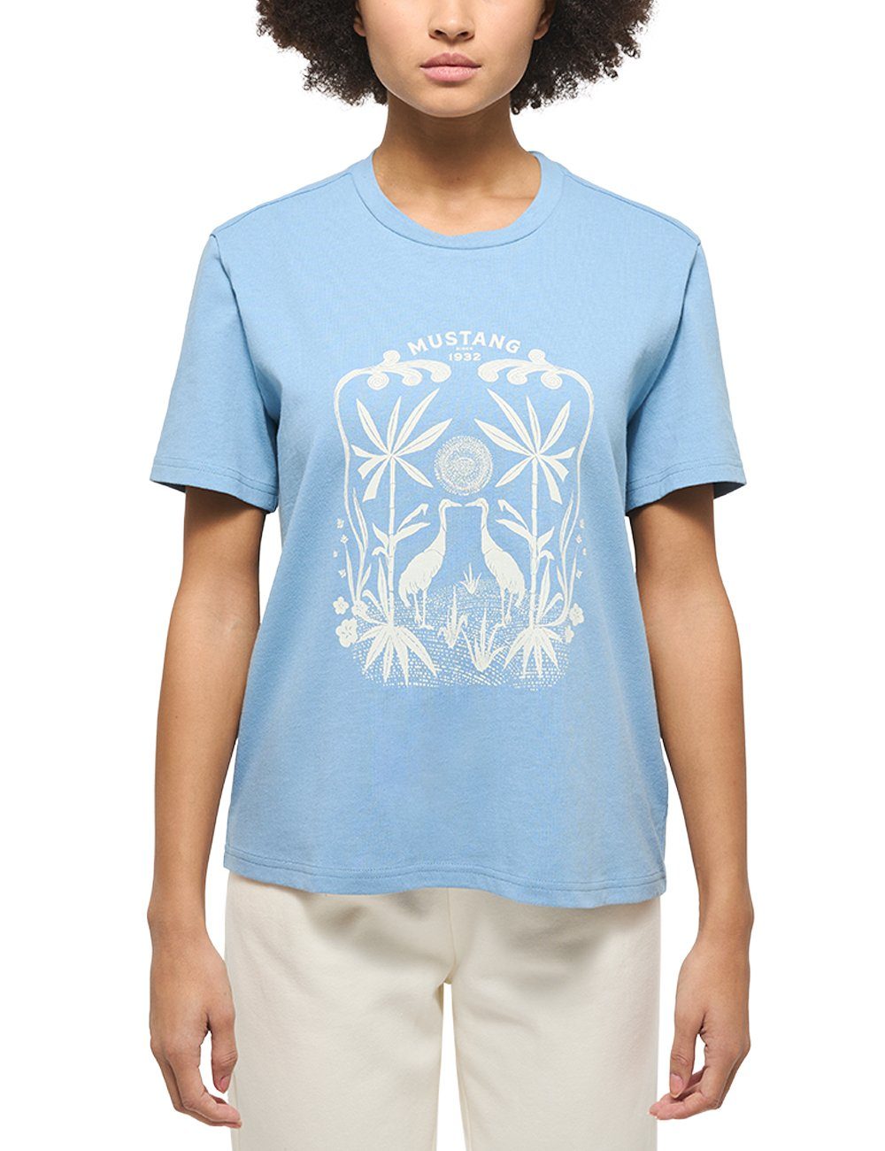 Style Alina T-Shirt mittelblau Print MUSTANG C