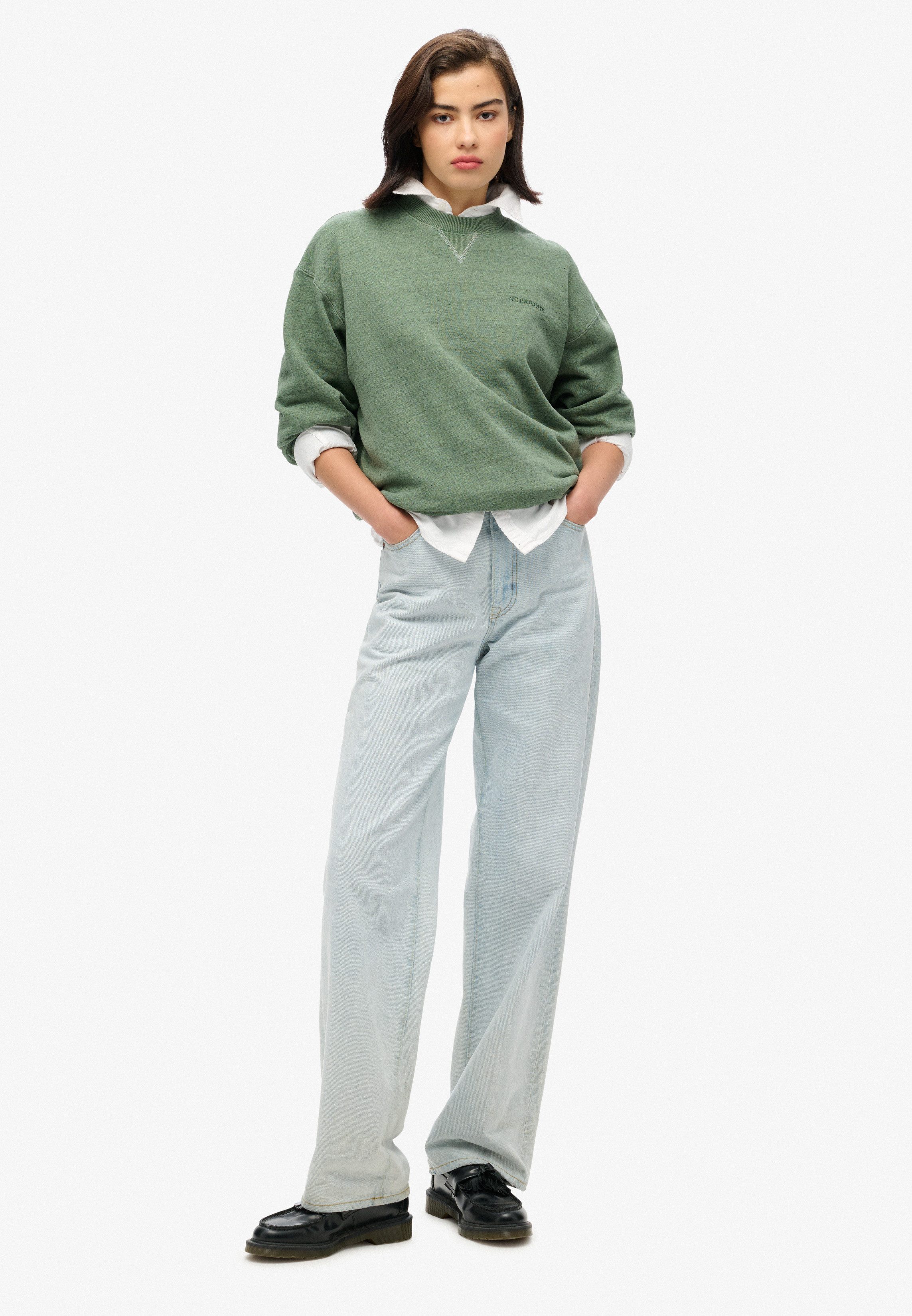 Superdry Sweatshirt ESSENTIAL LOGO OVERDYED SWEAT