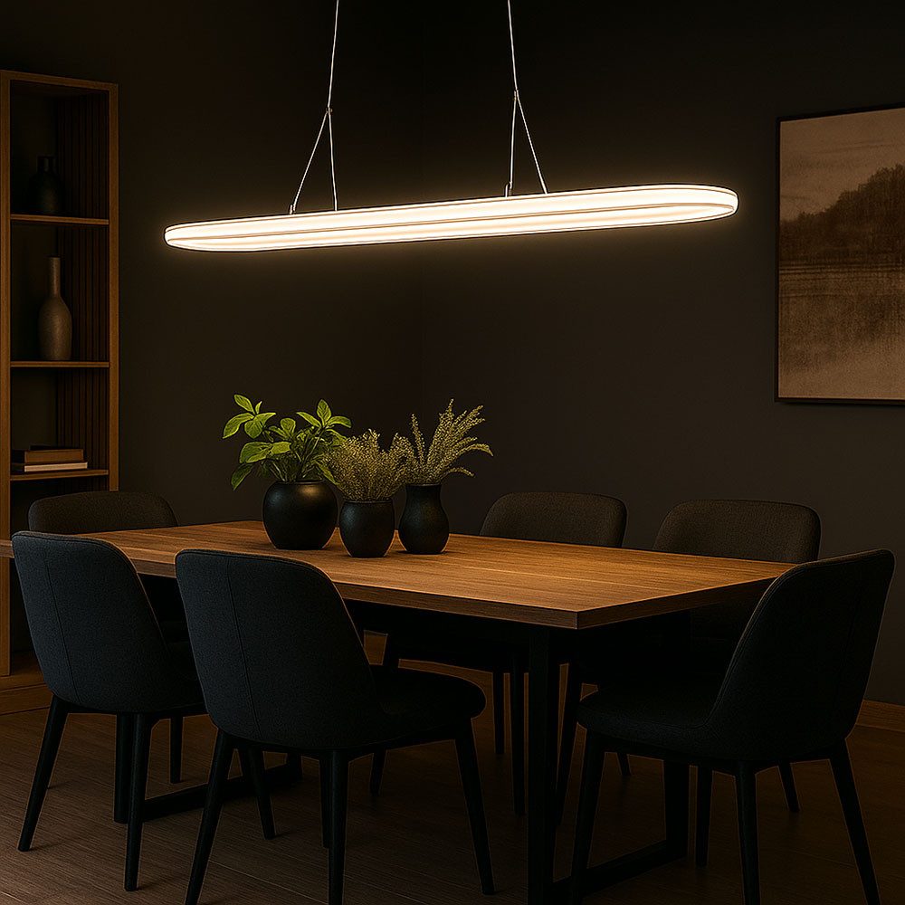 GLOBO LIGHTING LED-Hängeleuchte, LED-Leuchtmittel fest verbaut, Warmweiß, Pendelleuchte Esstischleuchte Hängelampe LED Deckenleuchte