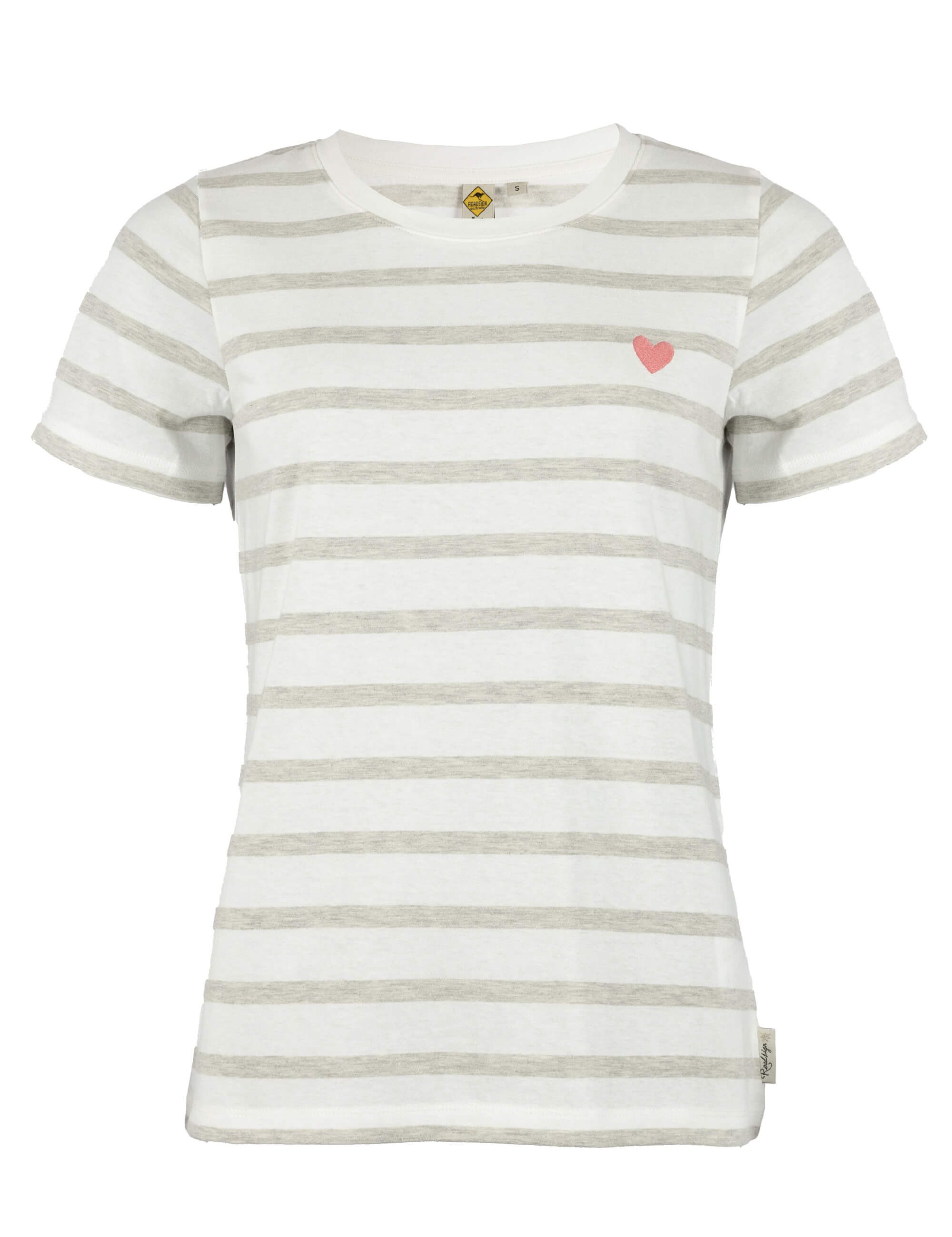 ROADSIGN australia T-Shirt Heart Stripes (1, 1-tlg., 1) Streifenshirt aus Baumwolle im zeitlosen Design vielseitig tragbar